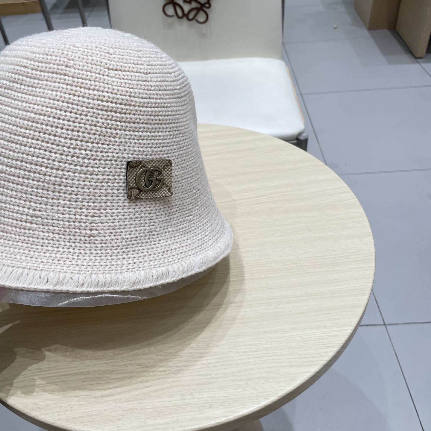 gucci古奇金晨同款遮阳防紫外线渔夫帽子女可折叠文艺系带防晒显脸小盆帽潮