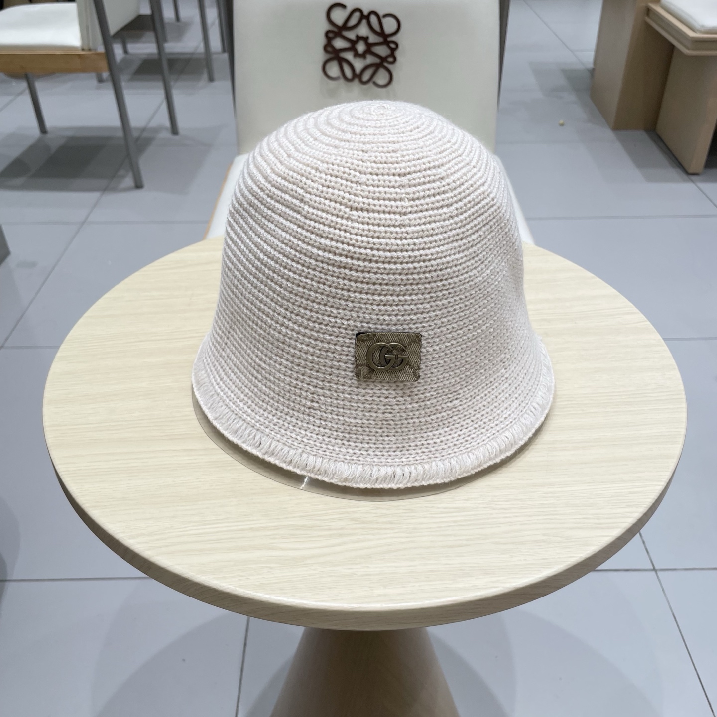 gucci古奇金晨同款遮阳防紫外线渔夫帽子女可折叠文艺系带防晒显脸小盆帽潮