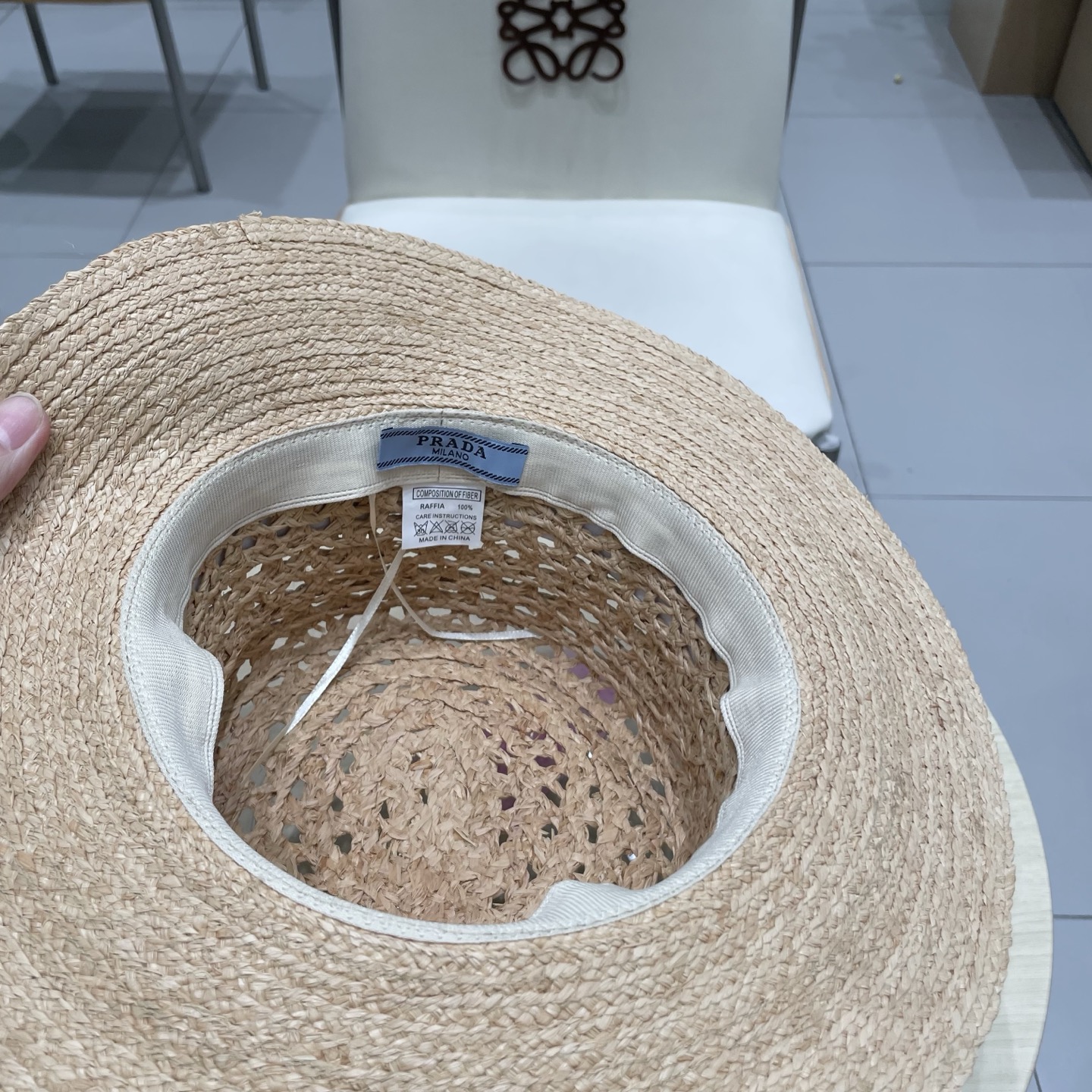 普拉达Prada新款拉菲草镂空草帽 夏天海边首选～明星同款～大牌简约