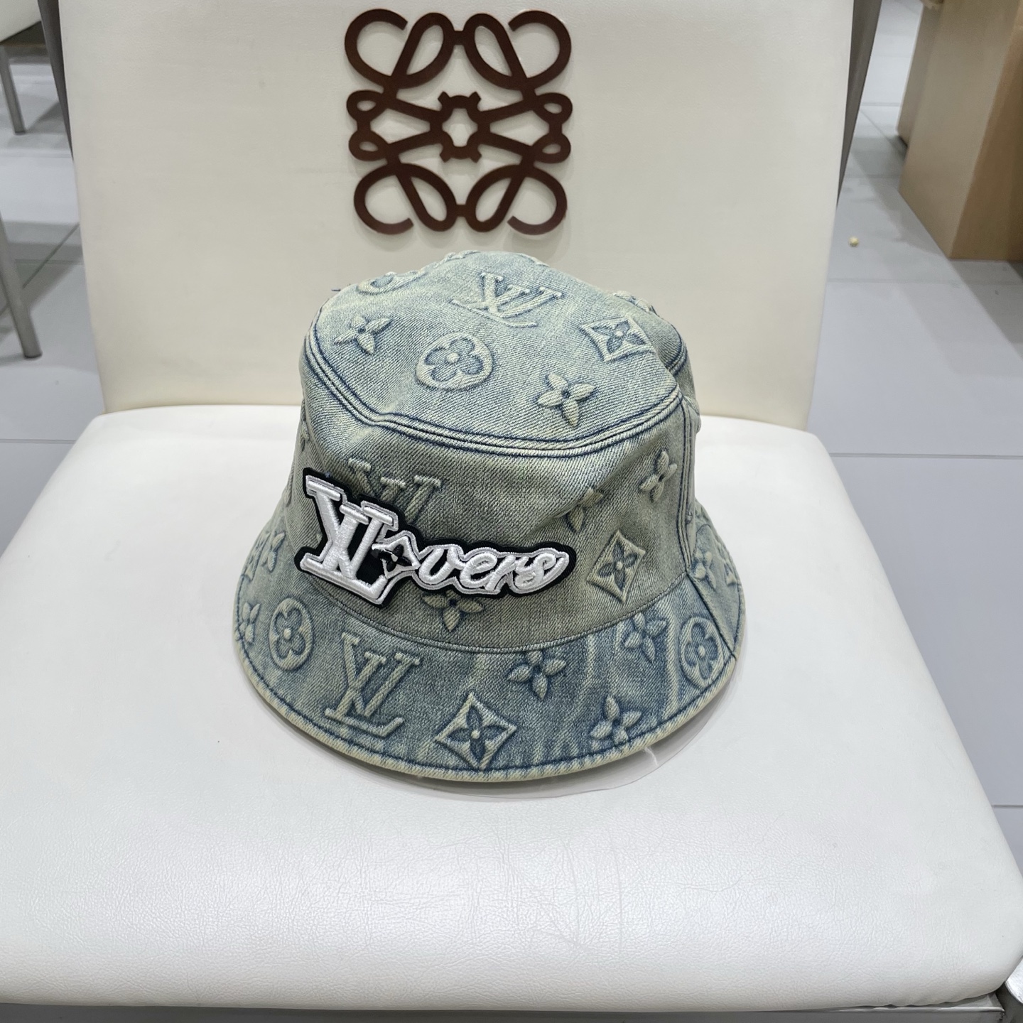 LV路易威登新款牛仔渔夫帽，头围57cm 男女通用