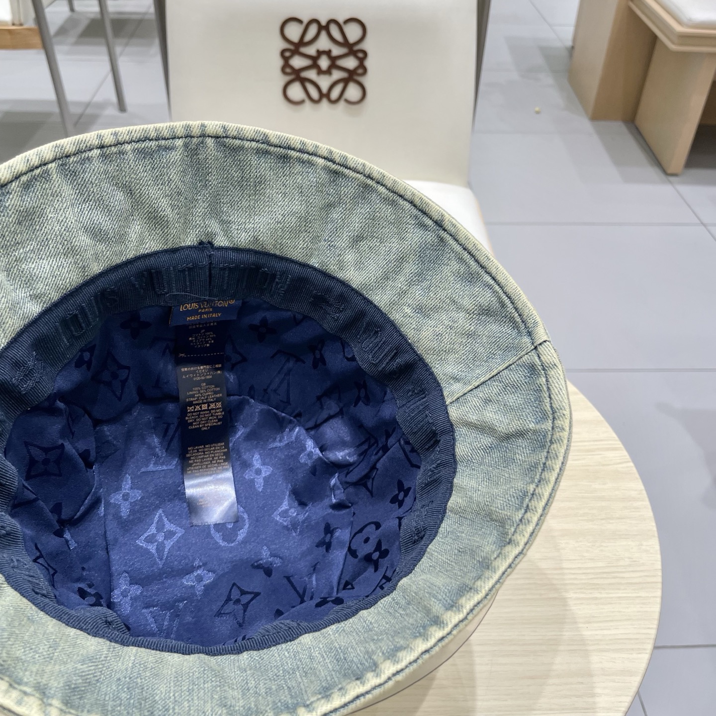 LV路易威登新款牛仔渔夫帽，头围57cm 男女通用