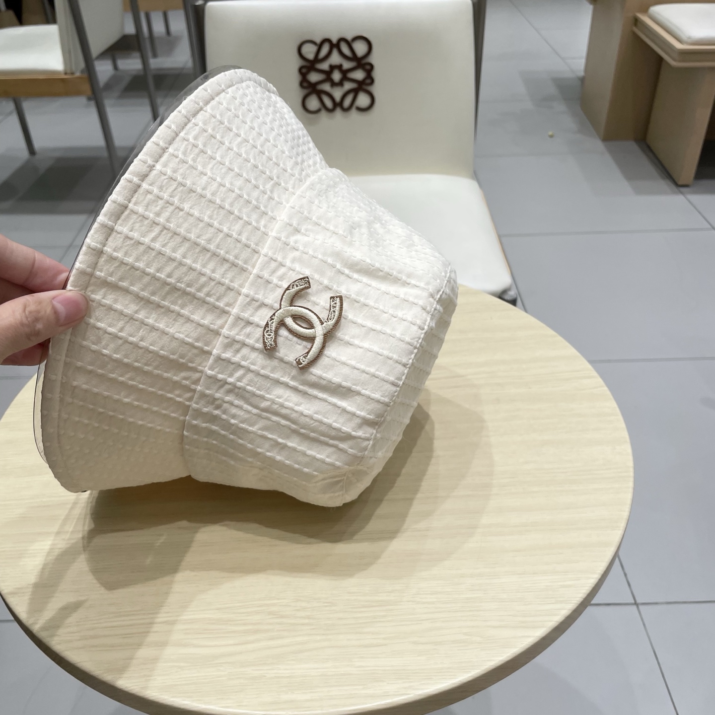 Chanel香奈儿遮阳帽，名媛风渔夫帽，头围57cm可折叠