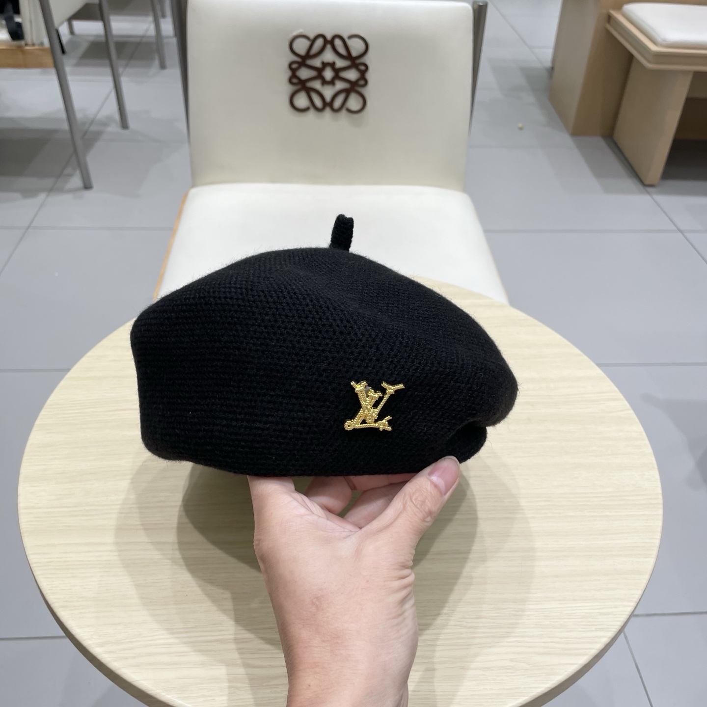 Lv路易威登纯色简约贝雷帽子女春夏季韩版显脸小透气南瓜帽百搭休闲画家帽