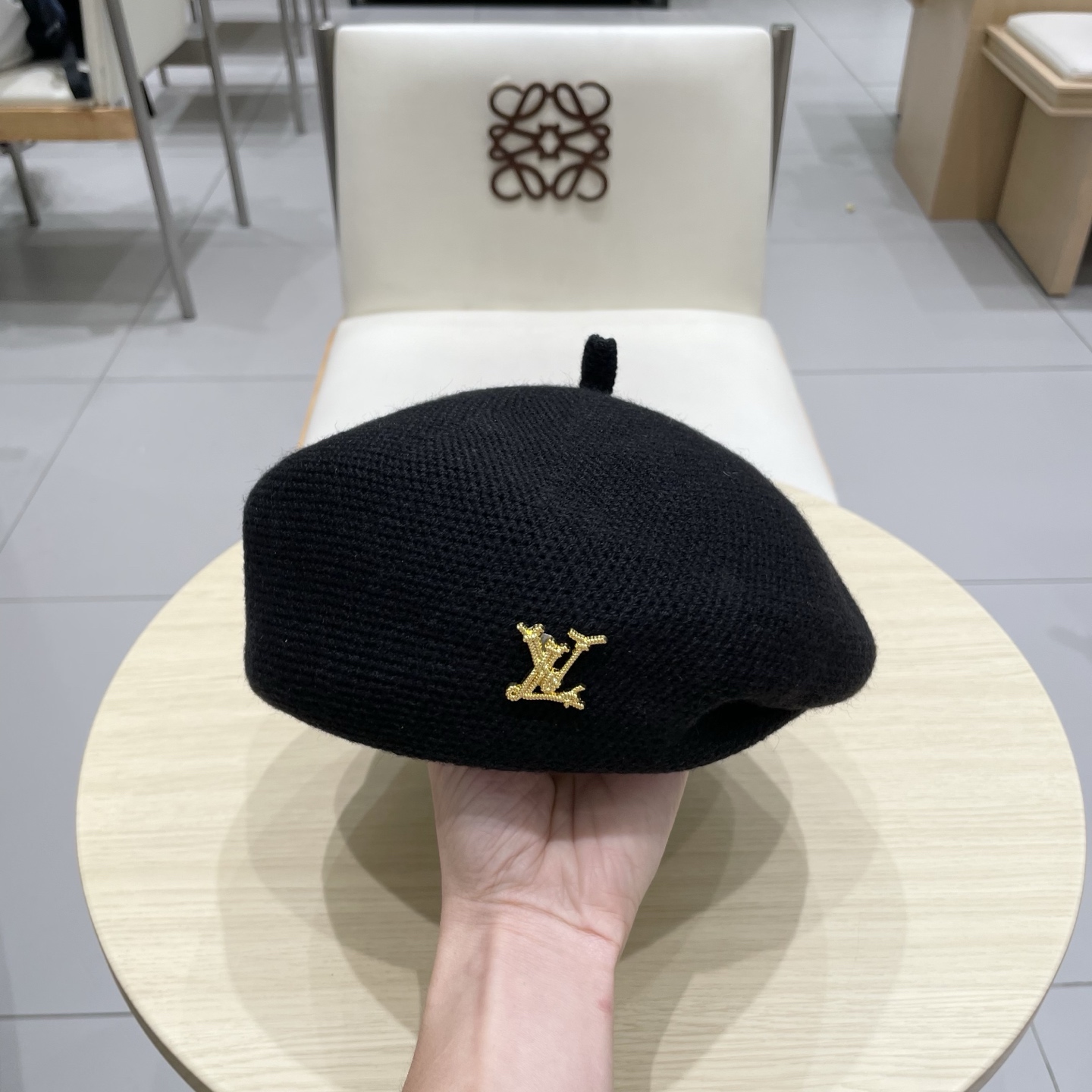 Lv路易威登纯色简约贝雷帽子女春夏季韩版显脸小透气南瓜帽百搭休闲画家帽