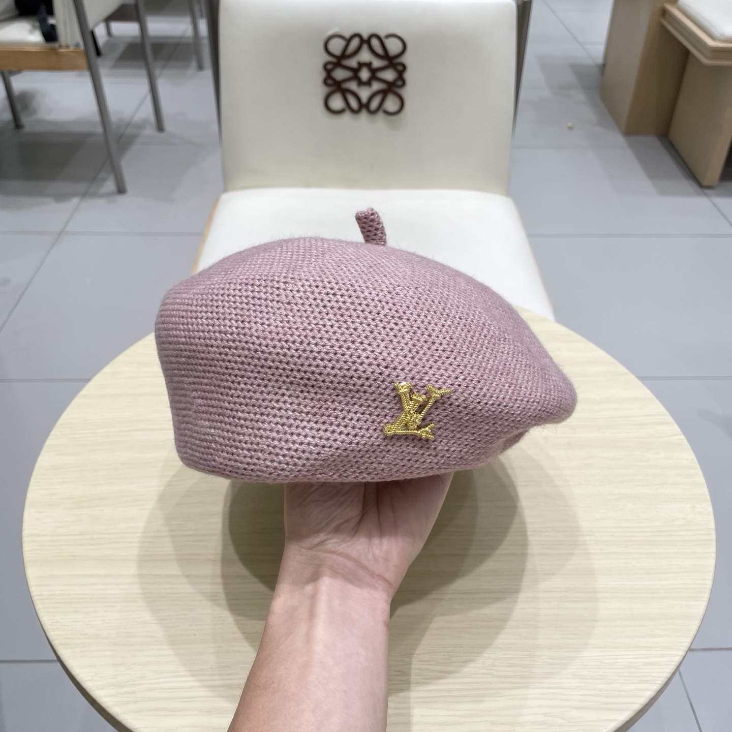 Lv路易威登纯色简约贝雷帽子女春夏季韩版显脸小透气南瓜帽百搭休闲画家帽