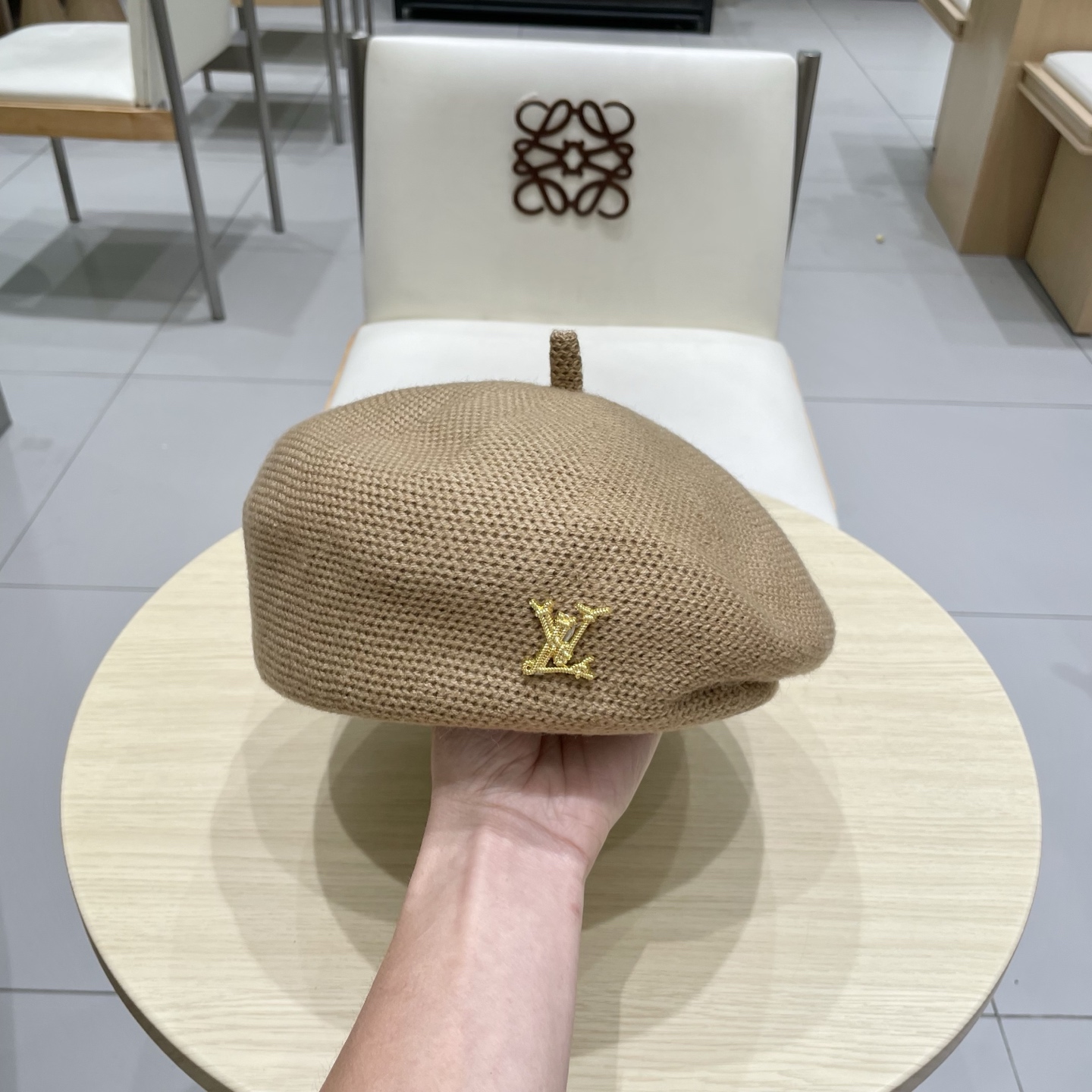 Lv路易威登纯色简约贝雷帽子女春夏季韩版显脸小透气南瓜帽百搭休闲画家帽