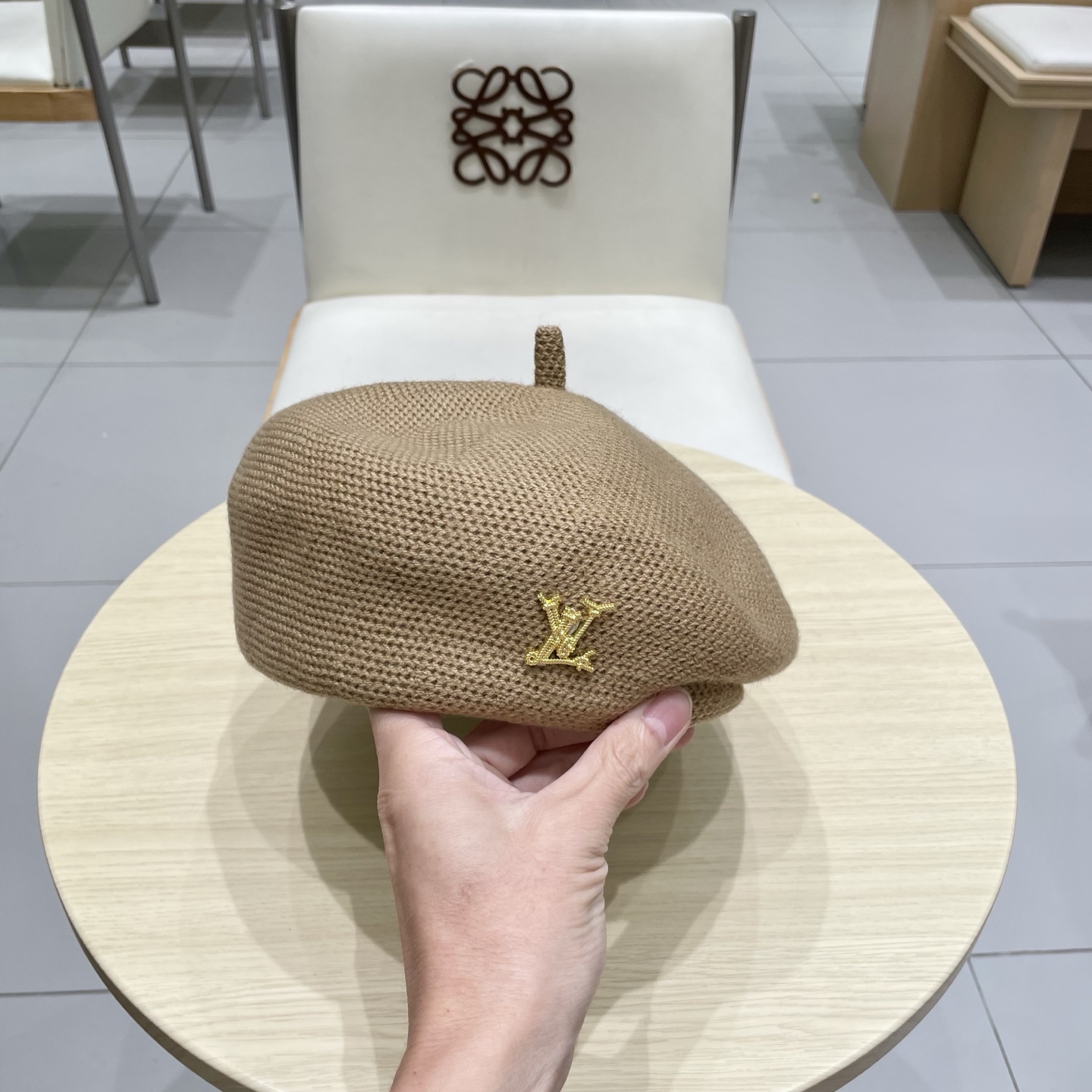 Lv路易威登纯色简约贝雷帽子女春夏季韩版显脸小透气南瓜帽百搭休闲画家帽