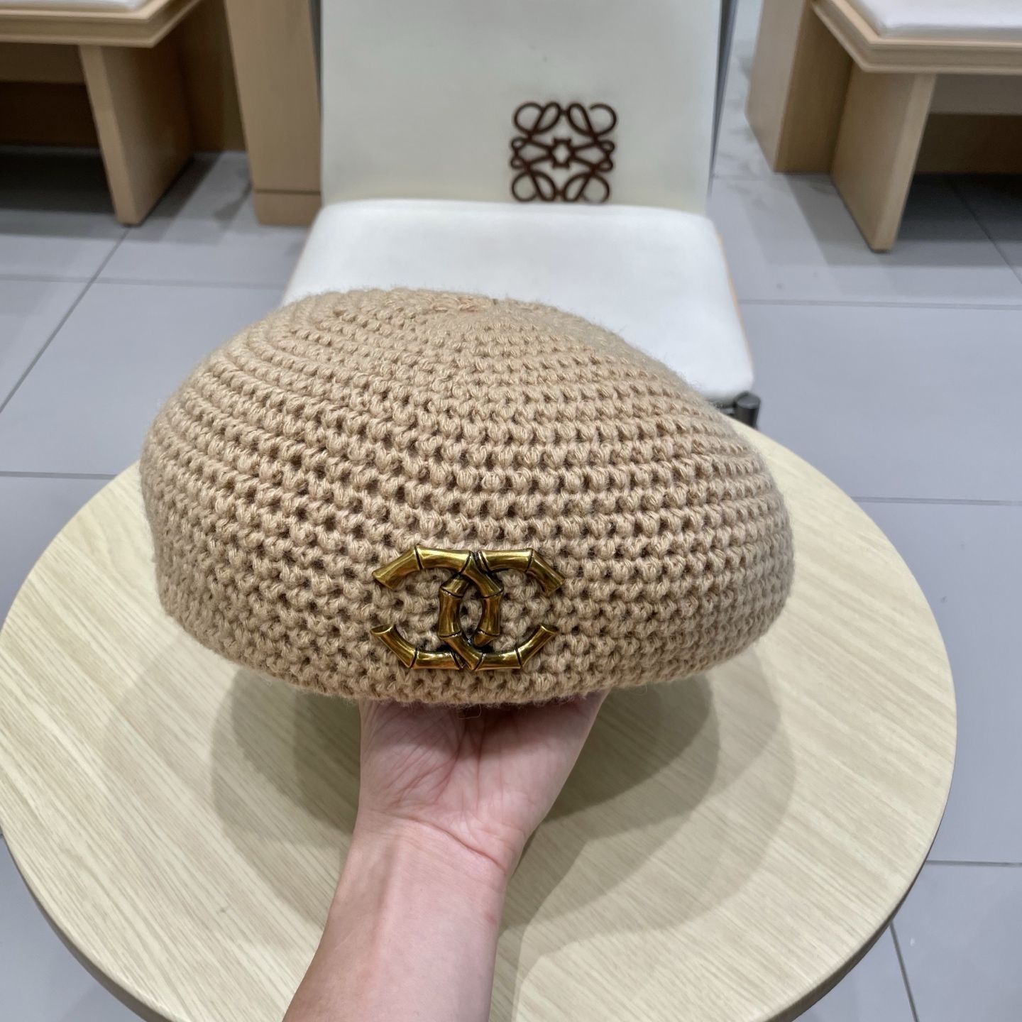  chanel香奈儿贝雷帽子女2025新款秋冬季高级感文艺复古画家帽显脸小针织蓓蕾帽