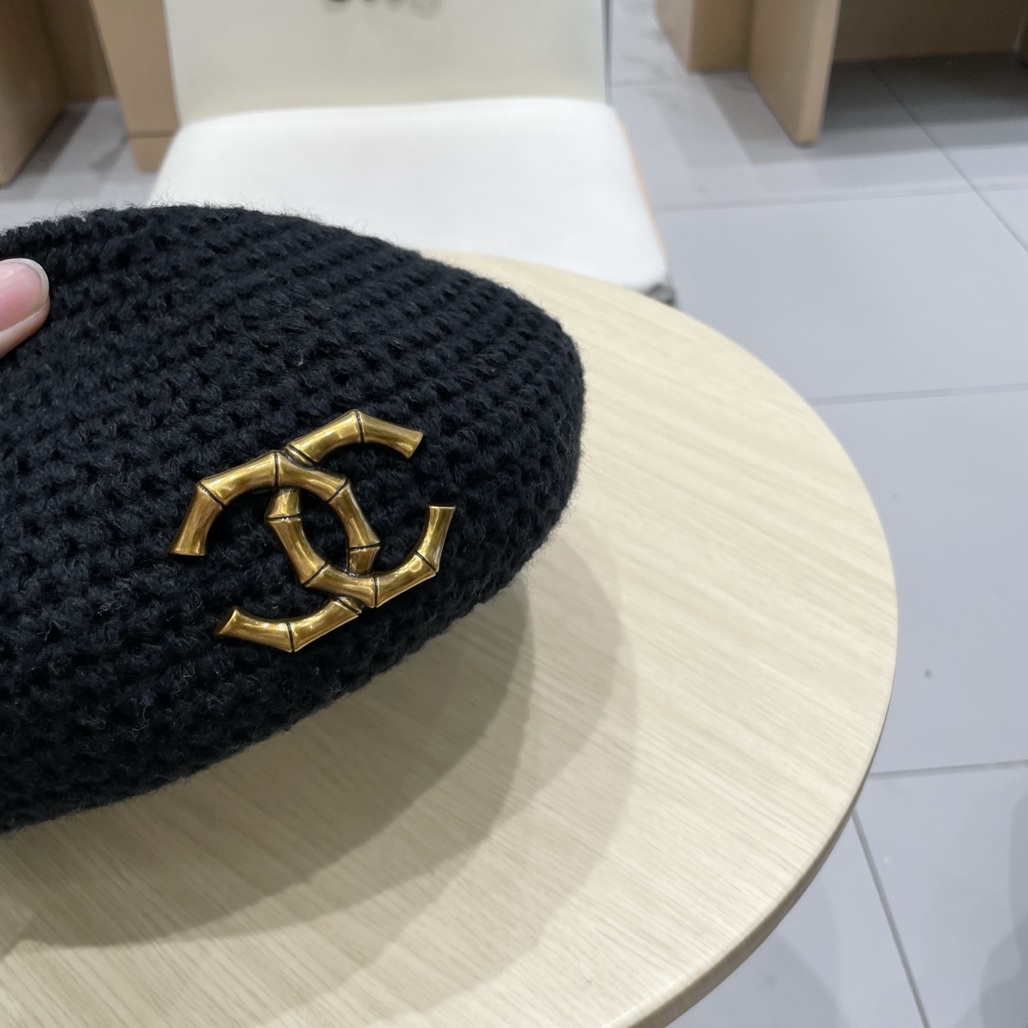  chanel香奈儿贝雷帽子女2025新款秋冬季高级感文艺复古画家帽显脸小针织蓓蕾帽