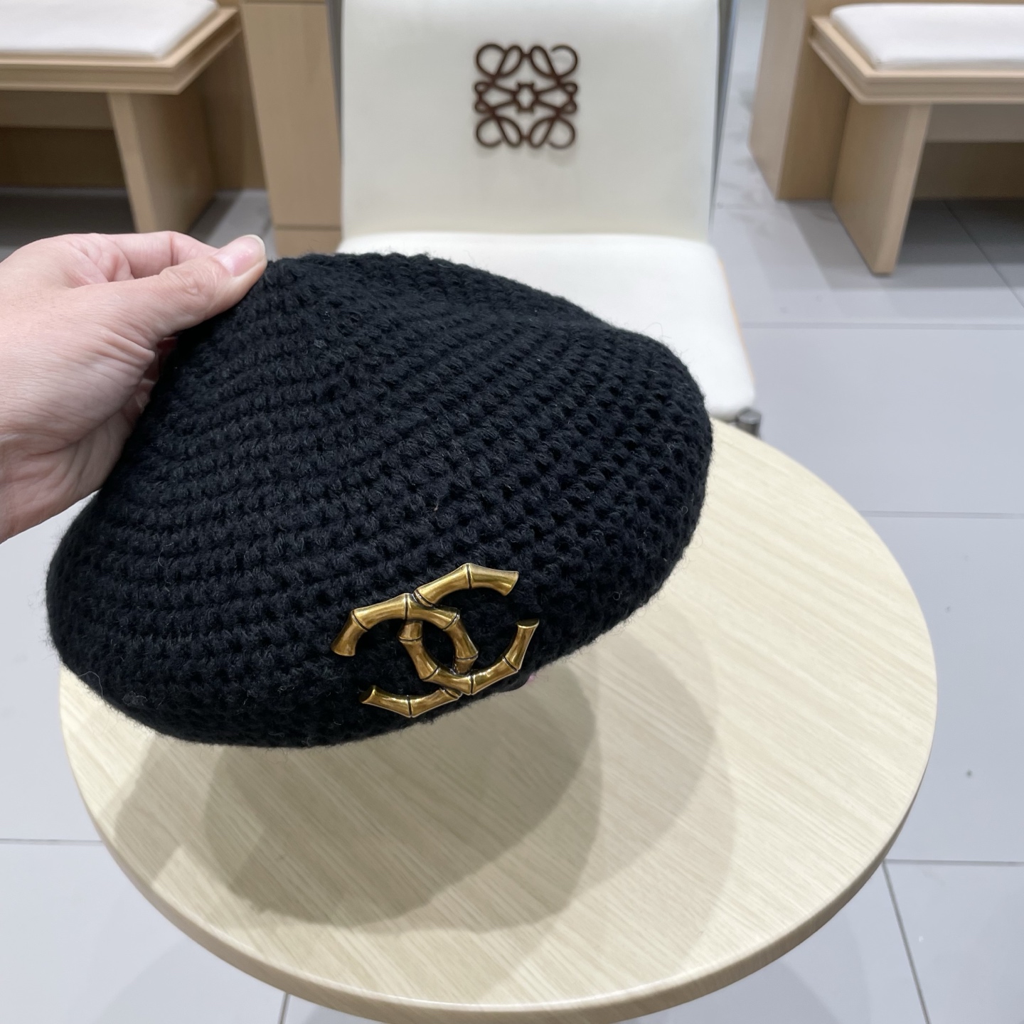  chanel香奈儿贝雷帽子女2025新款秋冬季高级感文艺复古画家帽显脸小针织蓓蕾帽