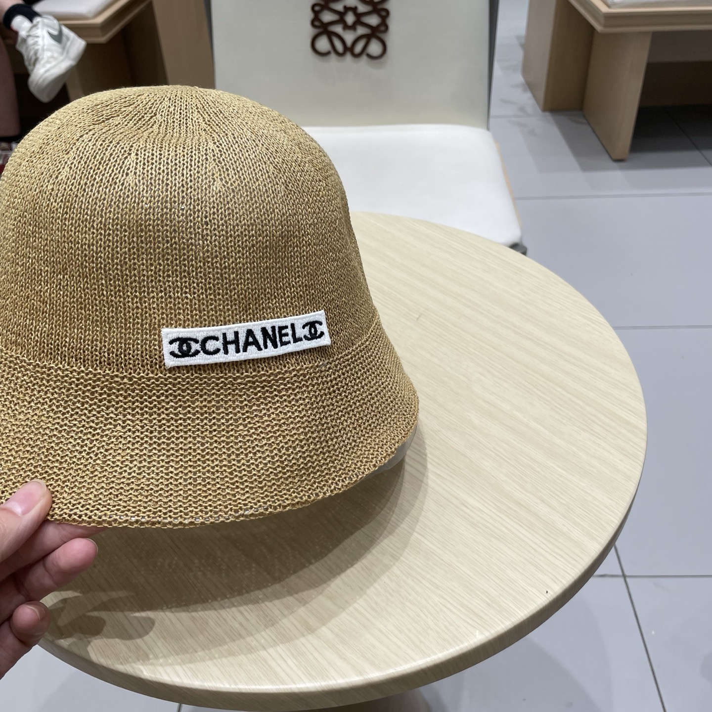  chane香奈儿l渔夫帽女春夏2025新款户外透气编织亚麻帽遮阳百搭日系防晒太阳帽
