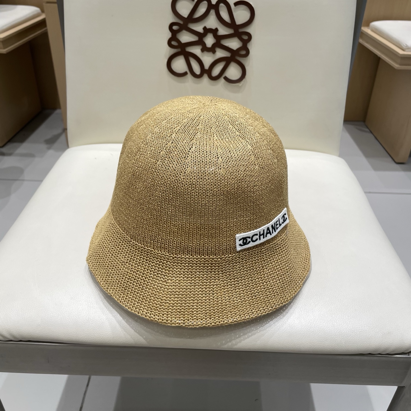  chane香奈儿l渔夫帽女春夏2025新款户外透气编织亚麻帽遮阳百搭日系防晒太阳帽