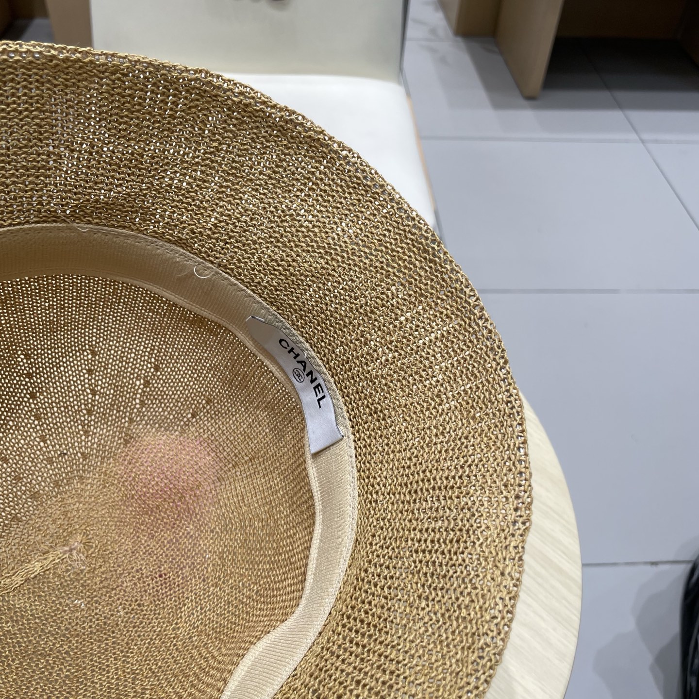  chane香奈儿l渔夫帽女春夏2025新款户外透气编织亚麻帽遮阳百搭日系防晒太阳帽