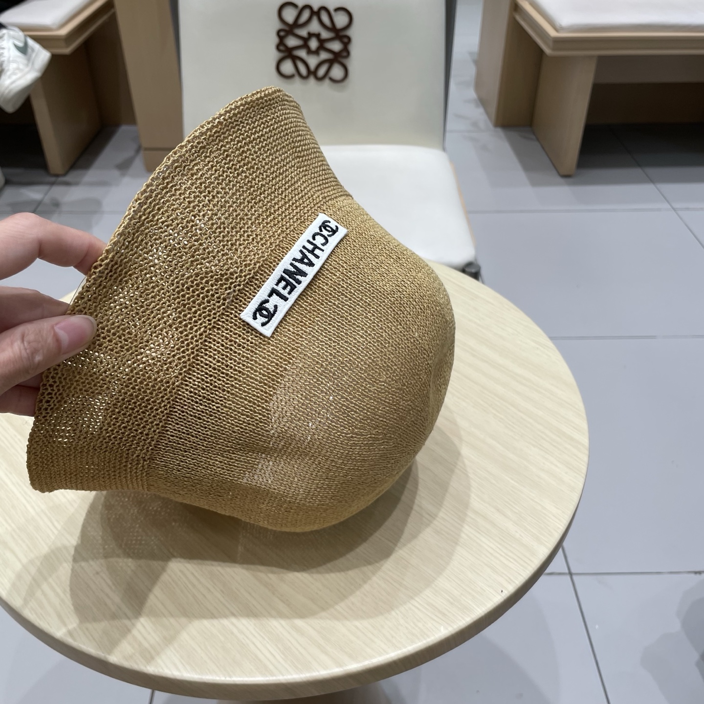  chane香奈儿l渔夫帽女春夏2025新款户外透气编织亚麻帽遮阳百搭日系防晒太阳帽