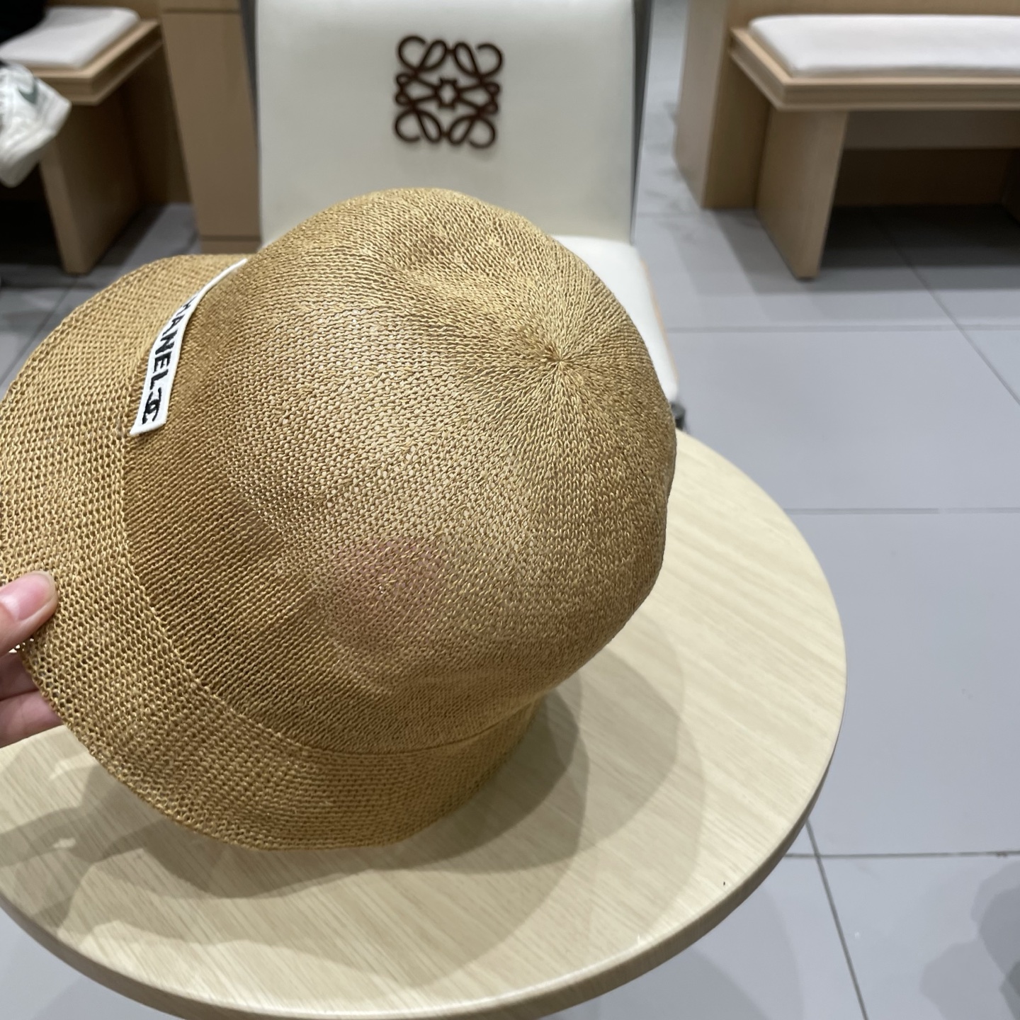  chane香奈儿l渔夫帽女春夏2025新款户外透气编织亚麻帽遮阳百搭日系防晒太阳帽