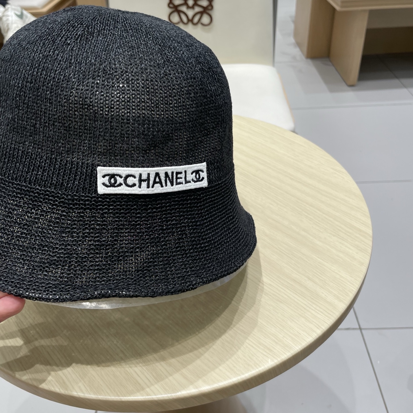  chane香奈儿l渔夫帽女春夏2025新款户外透气编织亚麻帽遮阳百搭日系防晒太阳帽