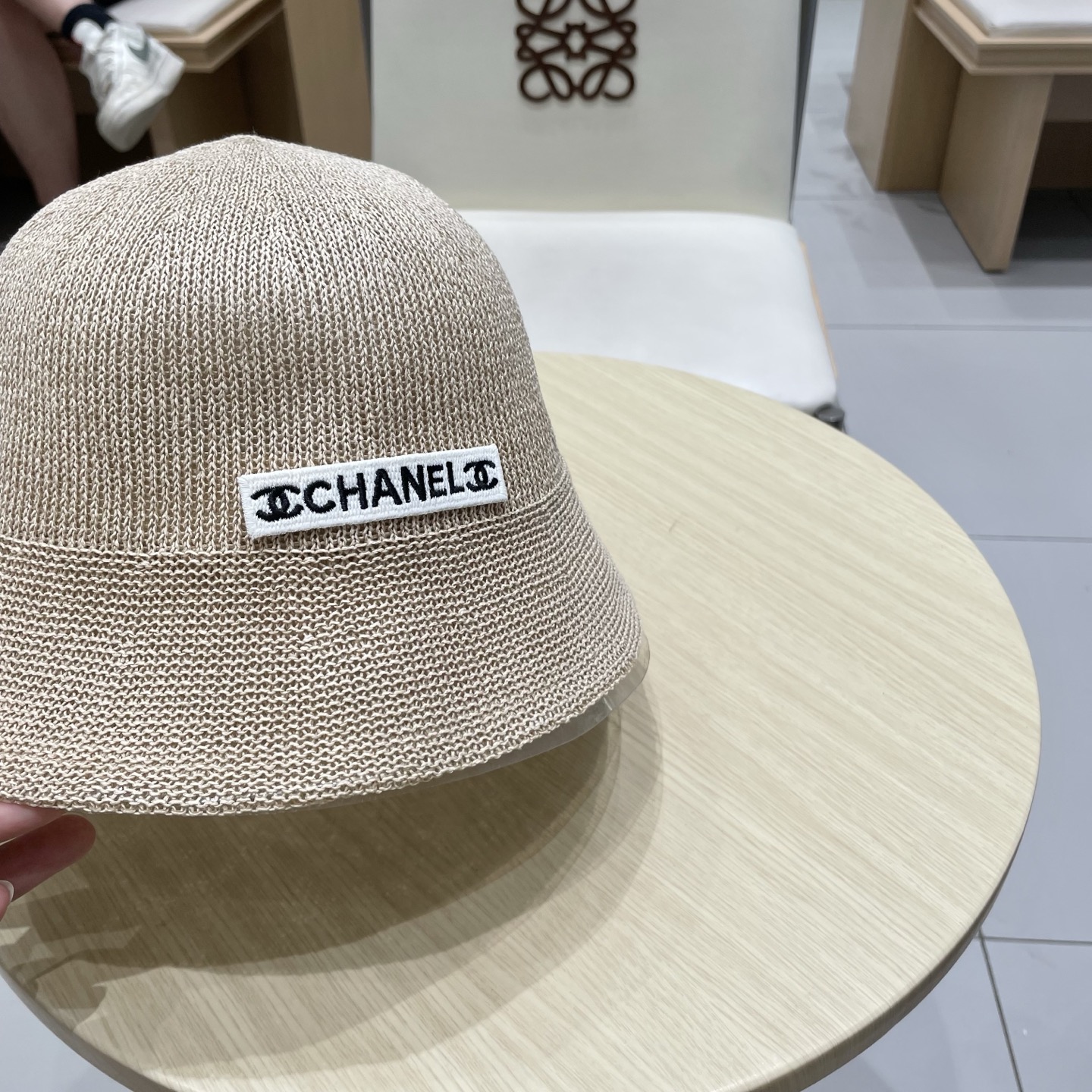  chane香奈儿l渔夫帽女春夏2025新款户外透气编织亚麻帽遮阳百搭日系防晒太阳帽