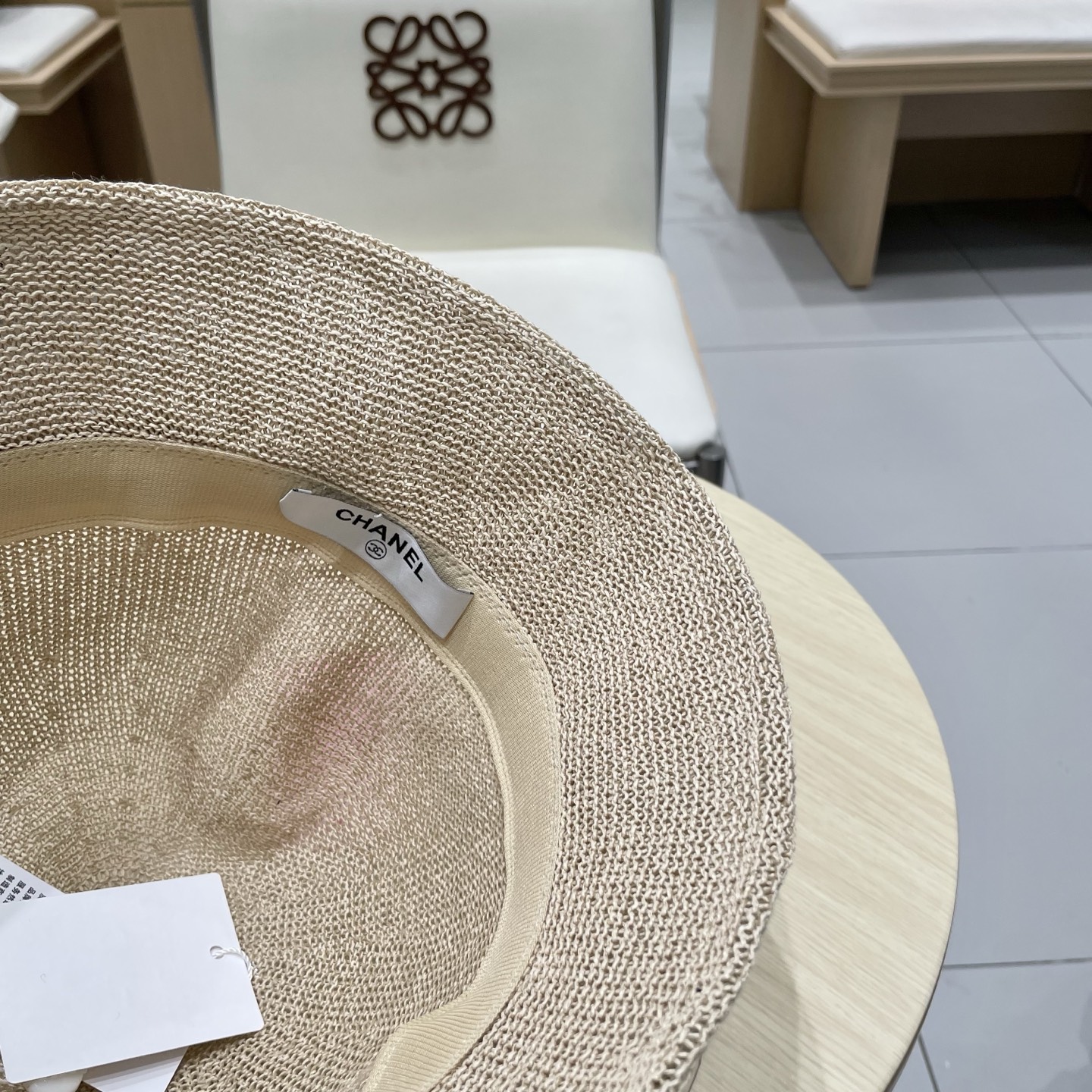  chane香奈儿l渔夫帽女春夏2025新款户外透气编织亚麻帽遮阳百搭日系防晒太阳帽