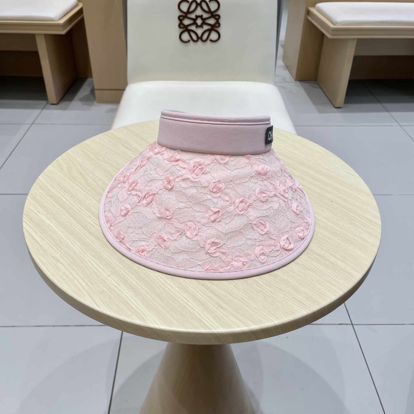  chanel香奈儿新款日系蕾丝花朵空顶帽女春夏季出游遮阳防晒帽大檐显脸小太阳帽