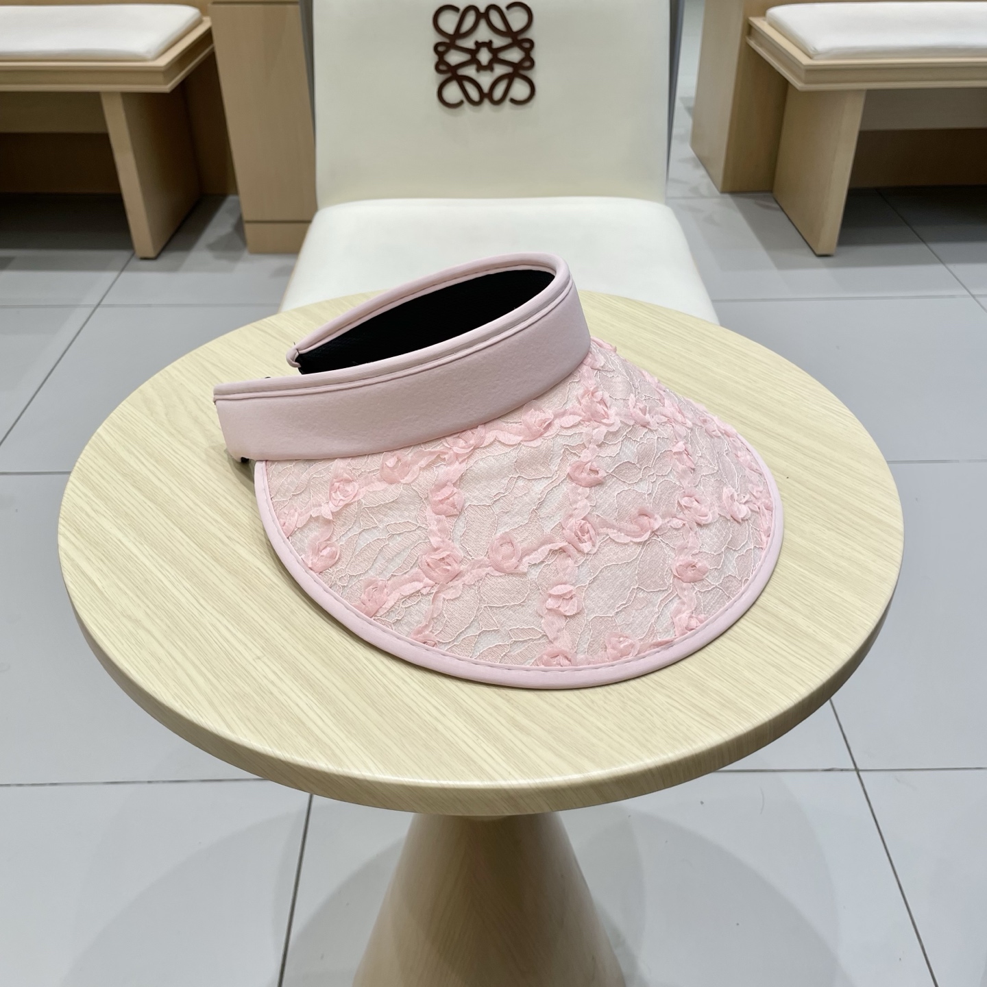  chanel香奈儿新款日系蕾丝花朵空顶帽女春夏季出游遮阳防晒帽大檐显脸小太阳帽