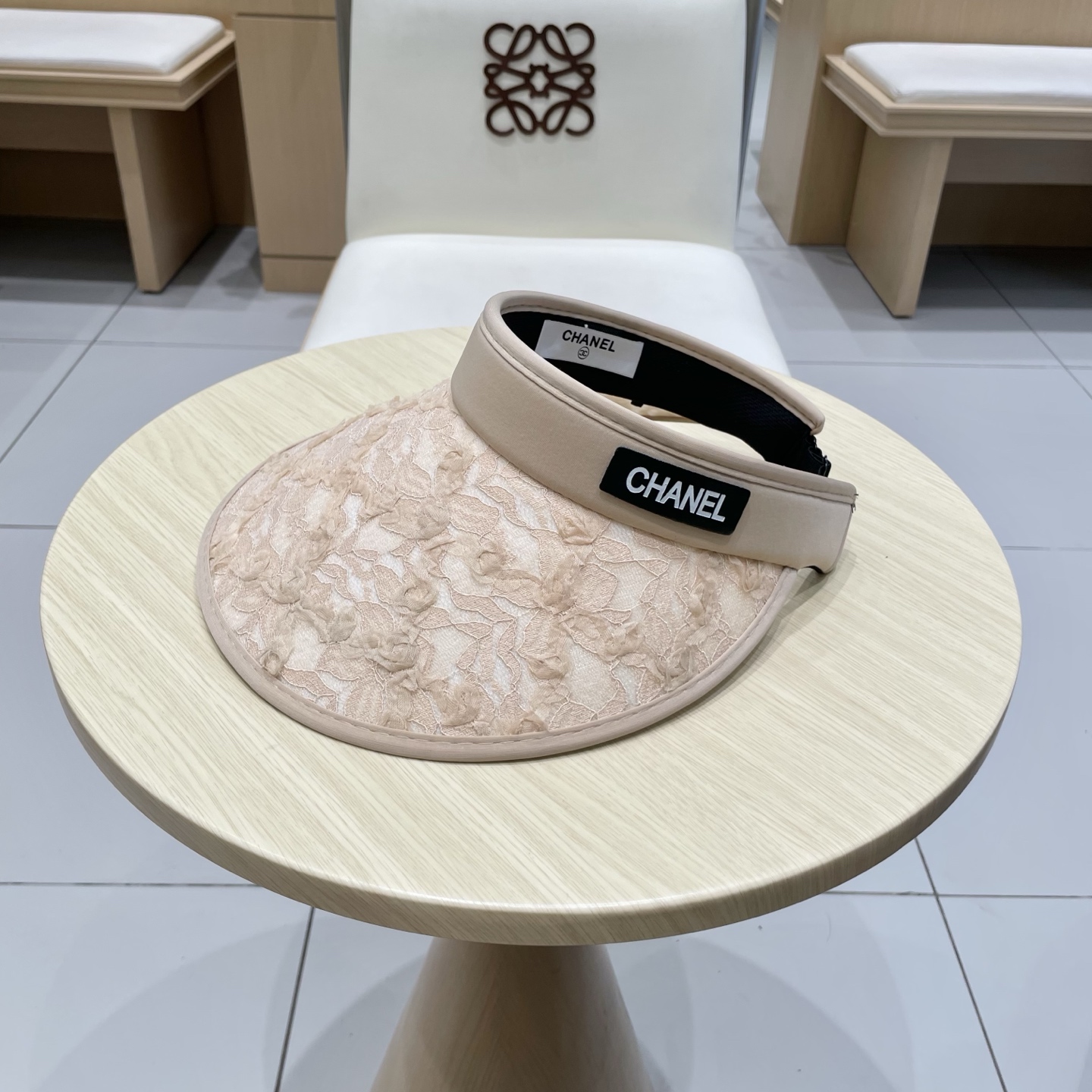  chanel香奈儿新款日系蕾丝花朵空顶帽女春夏季出游遮阳防晒帽大檐显脸小太阳帽