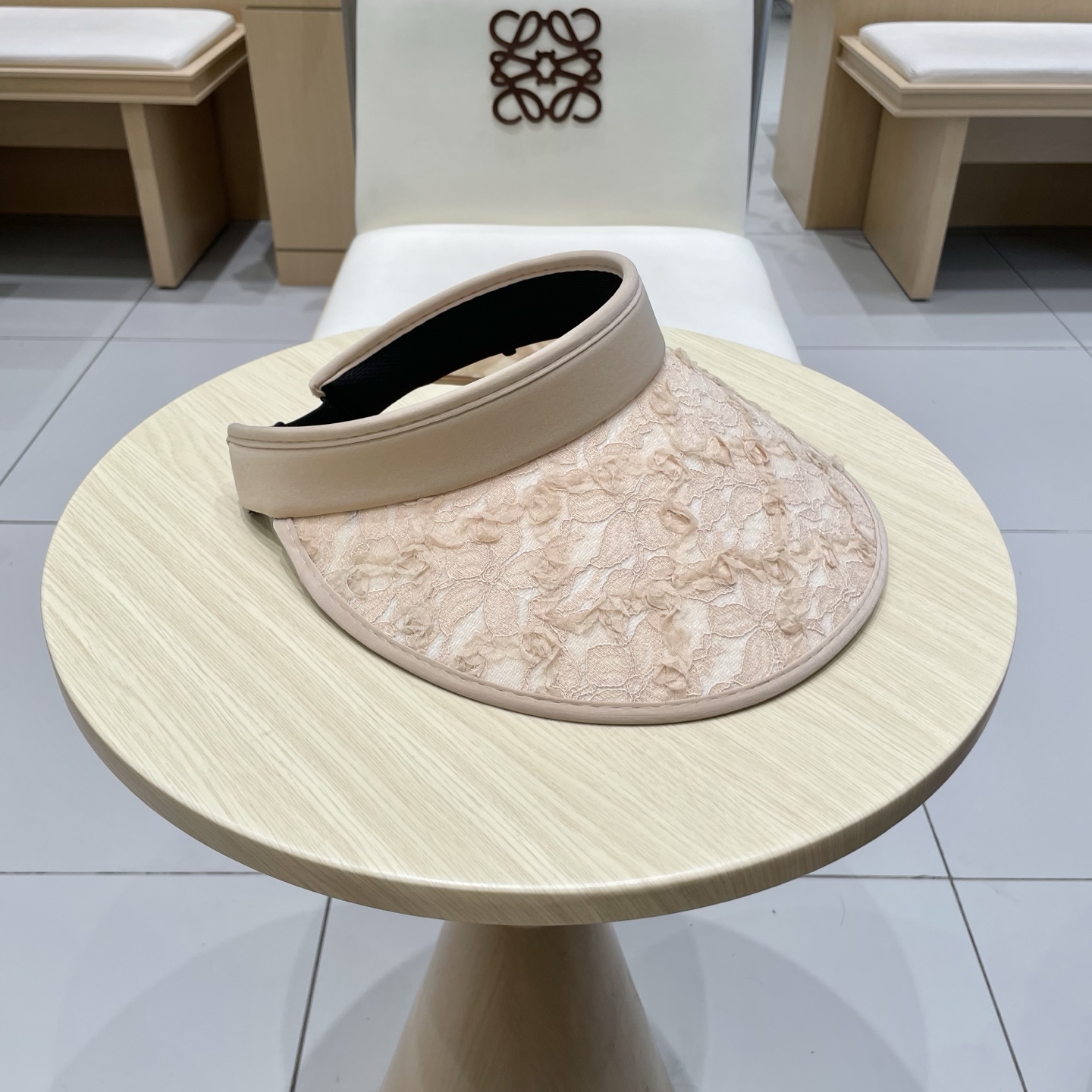  chanel香奈儿新款日系蕾丝花朵空顶帽女春夏季出游遮阳防晒帽大檐显脸小太阳帽