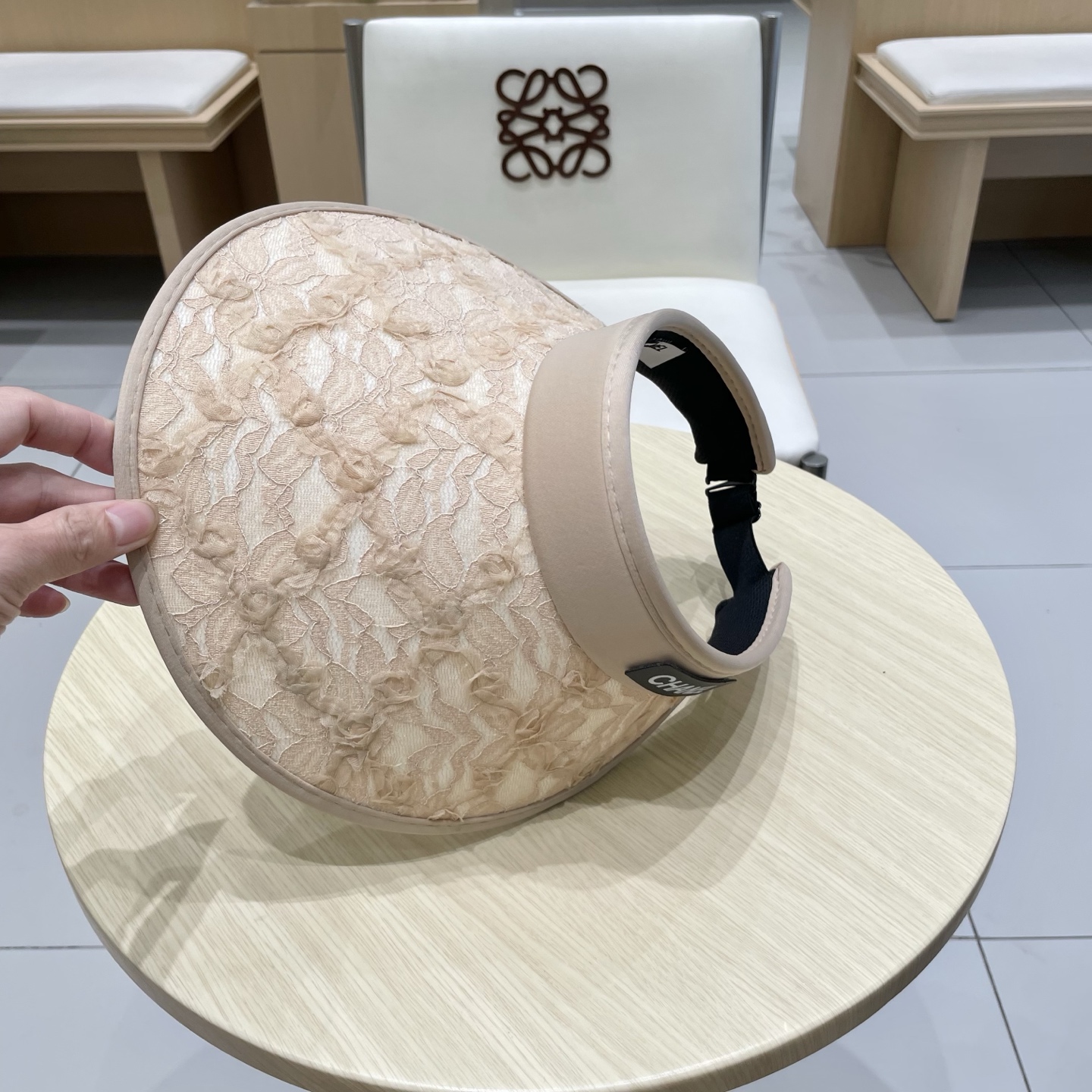  chanel香奈儿新款日系蕾丝花朵空顶帽女春夏季出游遮阳防晒帽大檐显脸小太阳帽