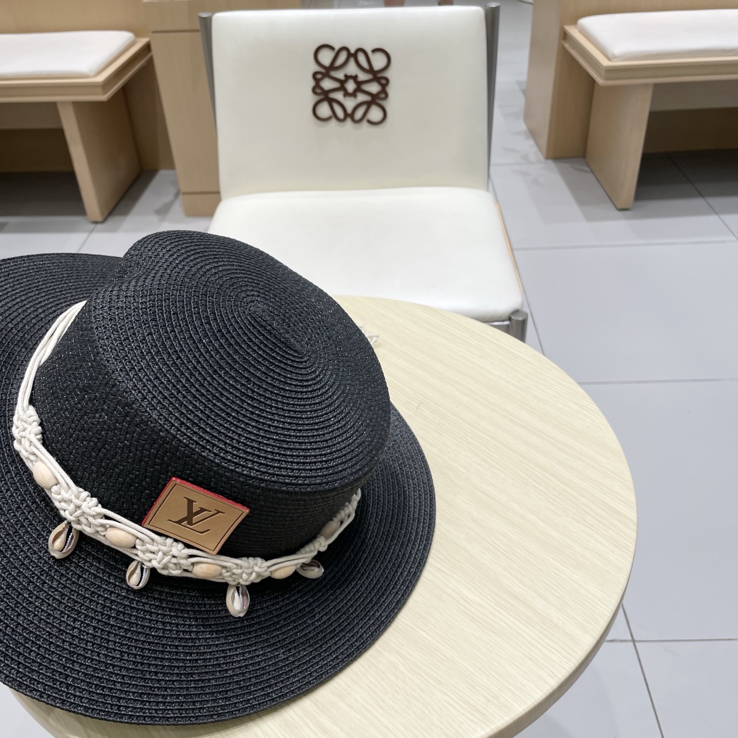 【LV路易威登】2026新款小香度假风平顶草帽，旅行必备，超好搭配，赶紧入手！