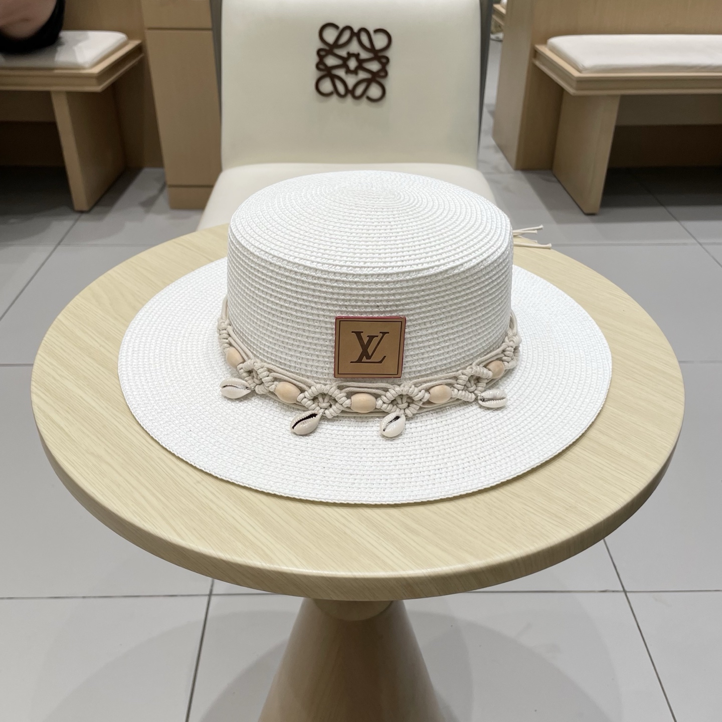 【LV路易威登】2026新款小香度假风平顶草帽，旅行必备，超好搭配，赶紧入手！