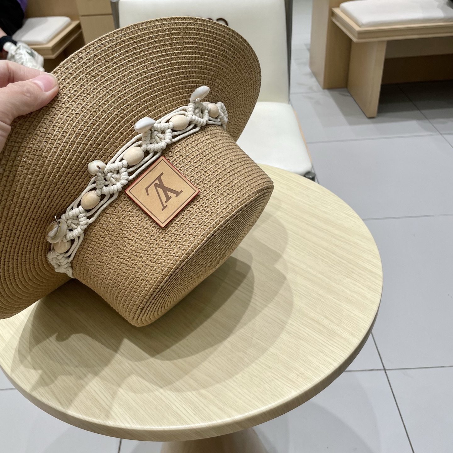【LV路易威登】2026新款小香度假风平顶草帽，旅行必备，超好搭配，赶紧入手！