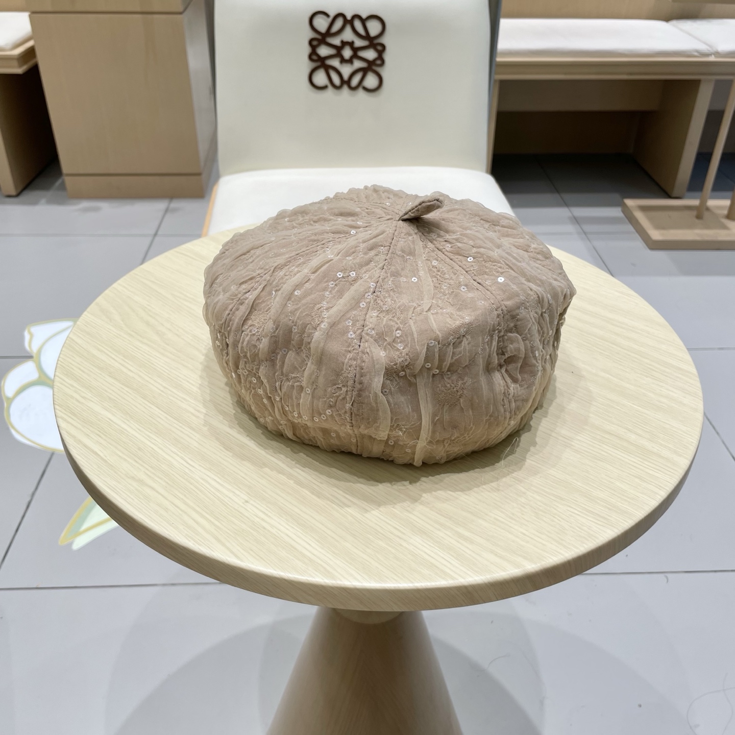  chanel早香奈儿秋款秋亮片蕾丝贝雷帽女时尚日系小香风复古画家帽子网红蓓蕾帽