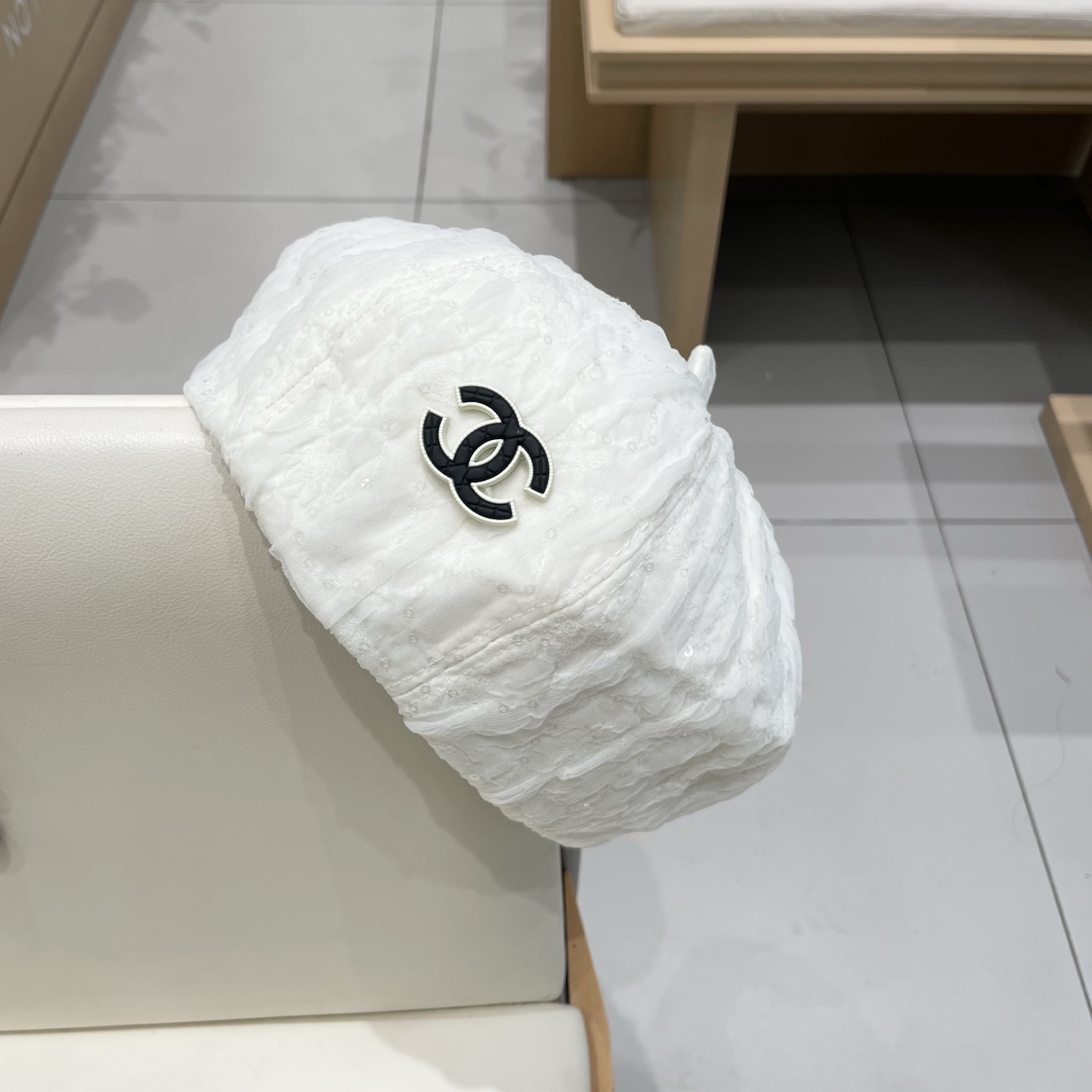  chanel早香奈儿秋款秋亮片蕾丝贝雷帽女时尚日系小香风复古画家帽子网红蓓蕾帽