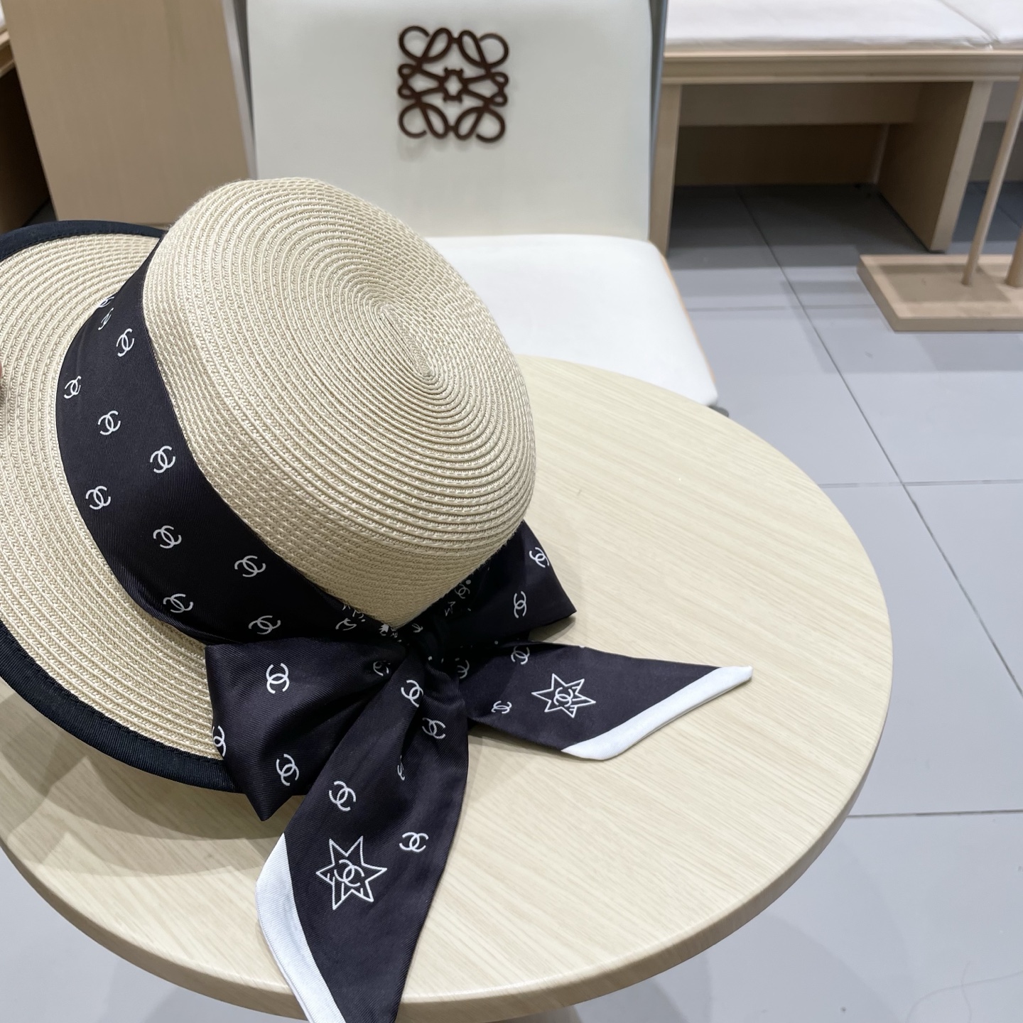  Chanel香奈儿丝带新款草帽，头围57cm