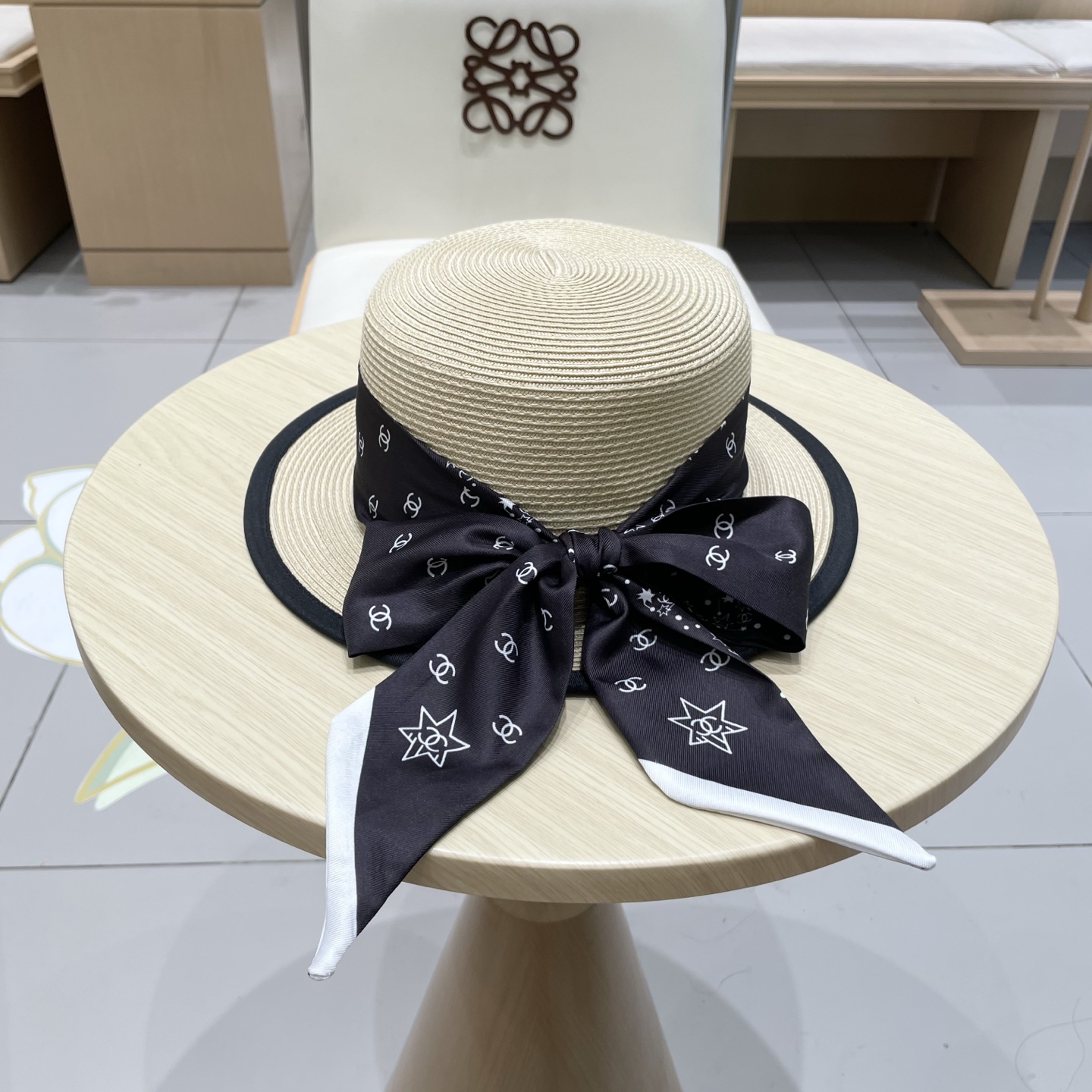  Chanel香奈儿丝带新款草帽，头围57cm