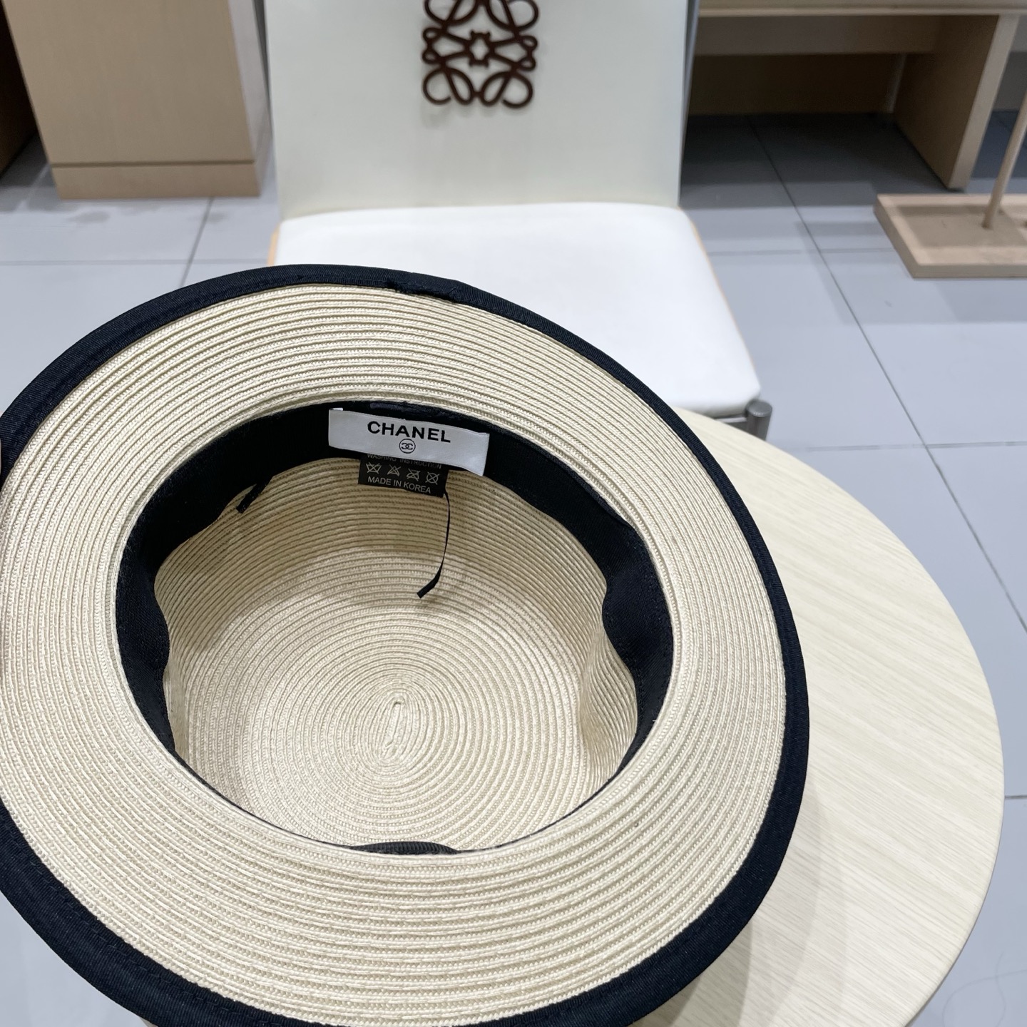  Chanel香奈儿丝带新款草帽，头围57cm