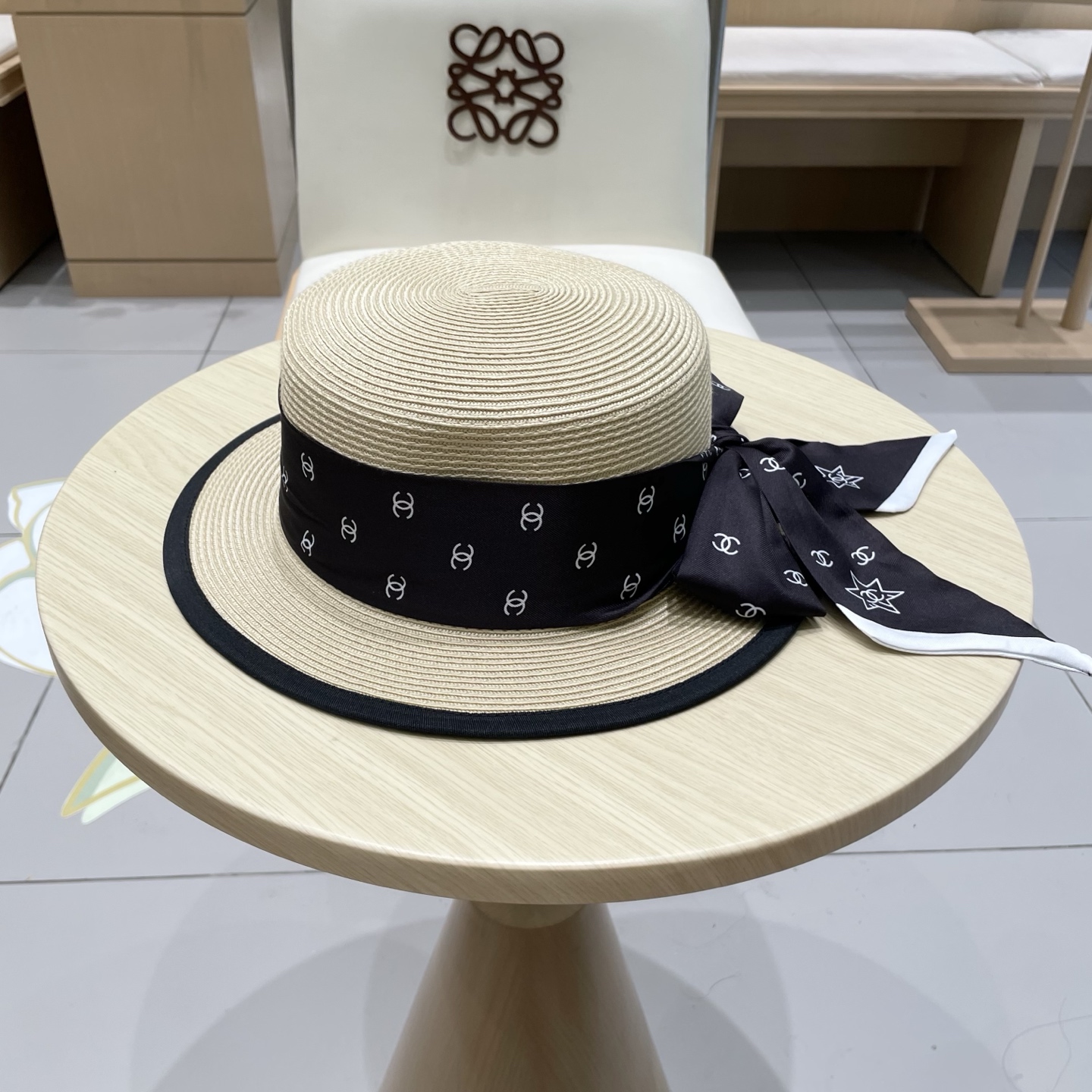  Chanel香奈儿丝带新款草帽，头围57cm