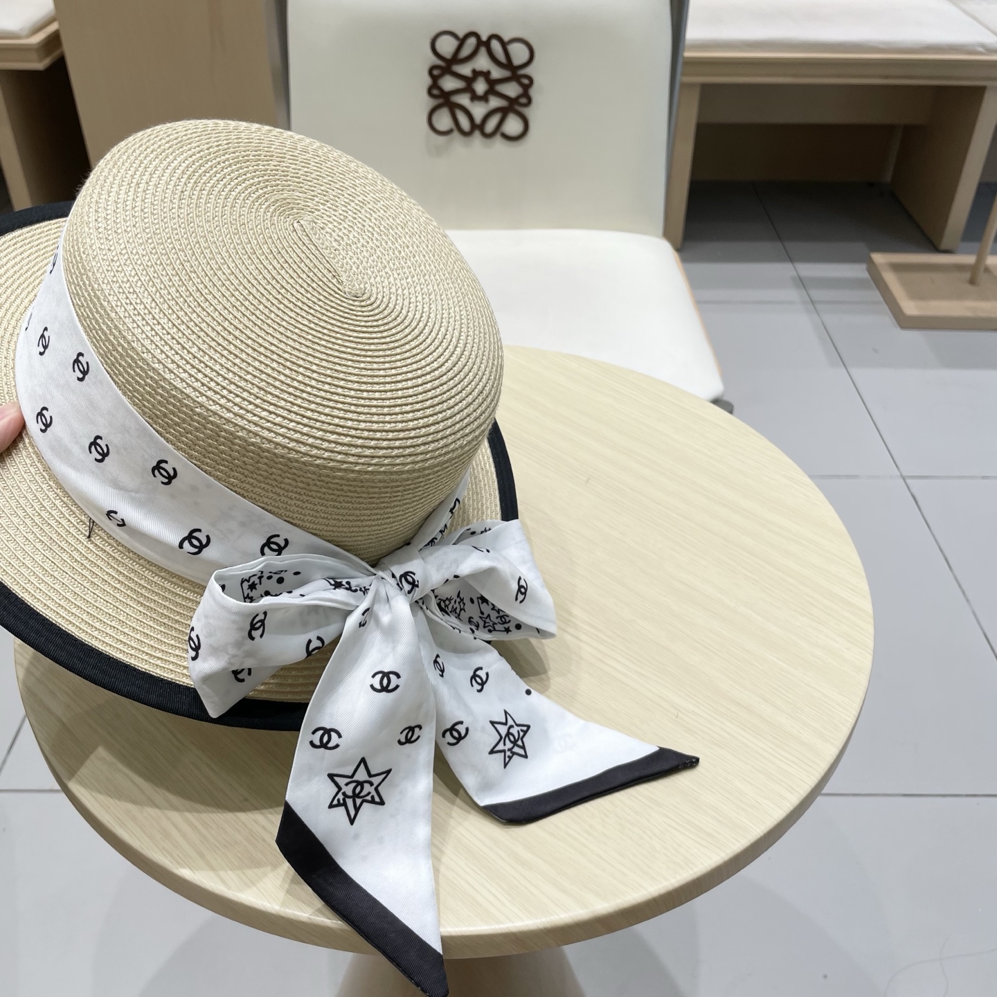  Chanel香奈儿丝带新款草帽，头围57cm