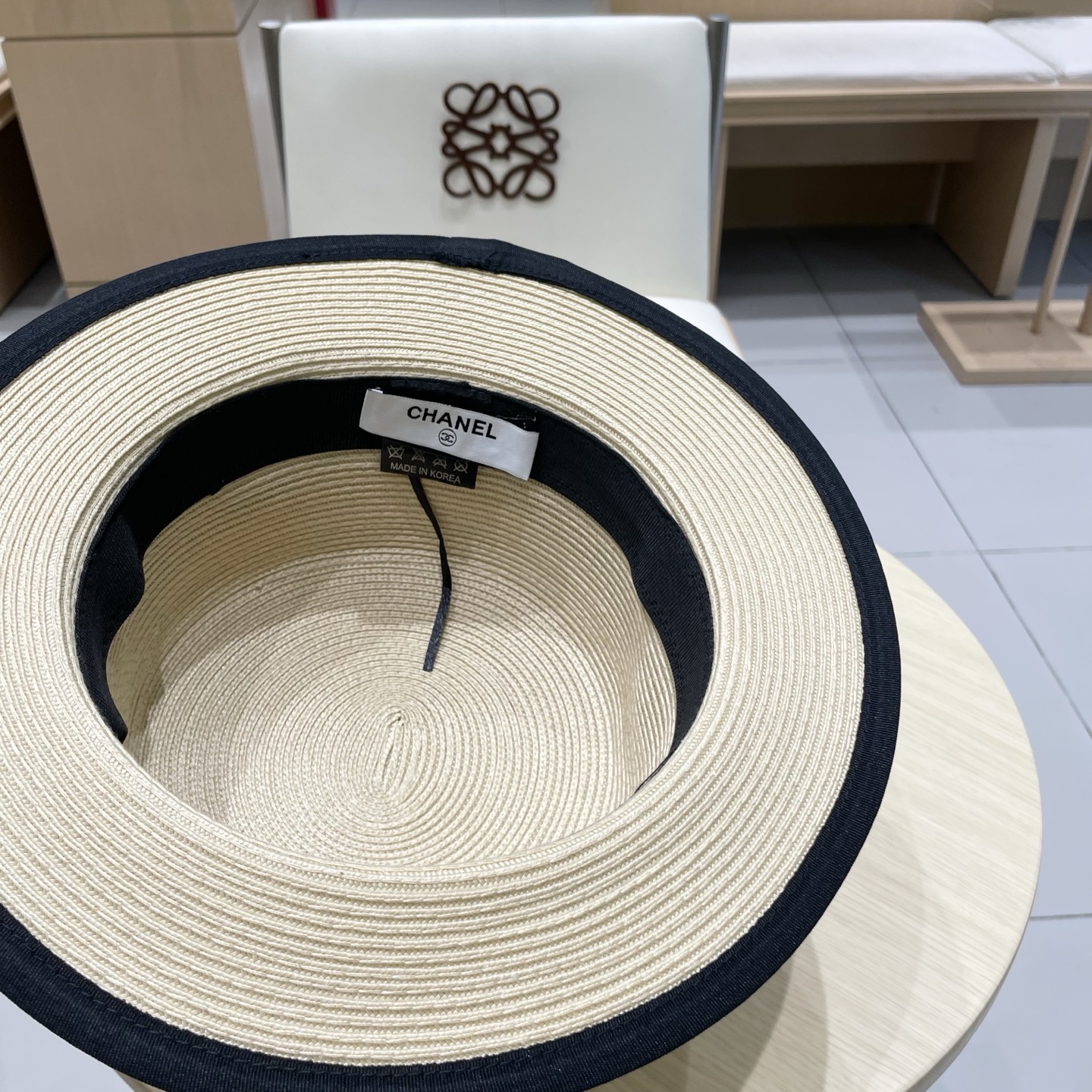  Chanel香奈儿丝带新款草帽，头围57cm