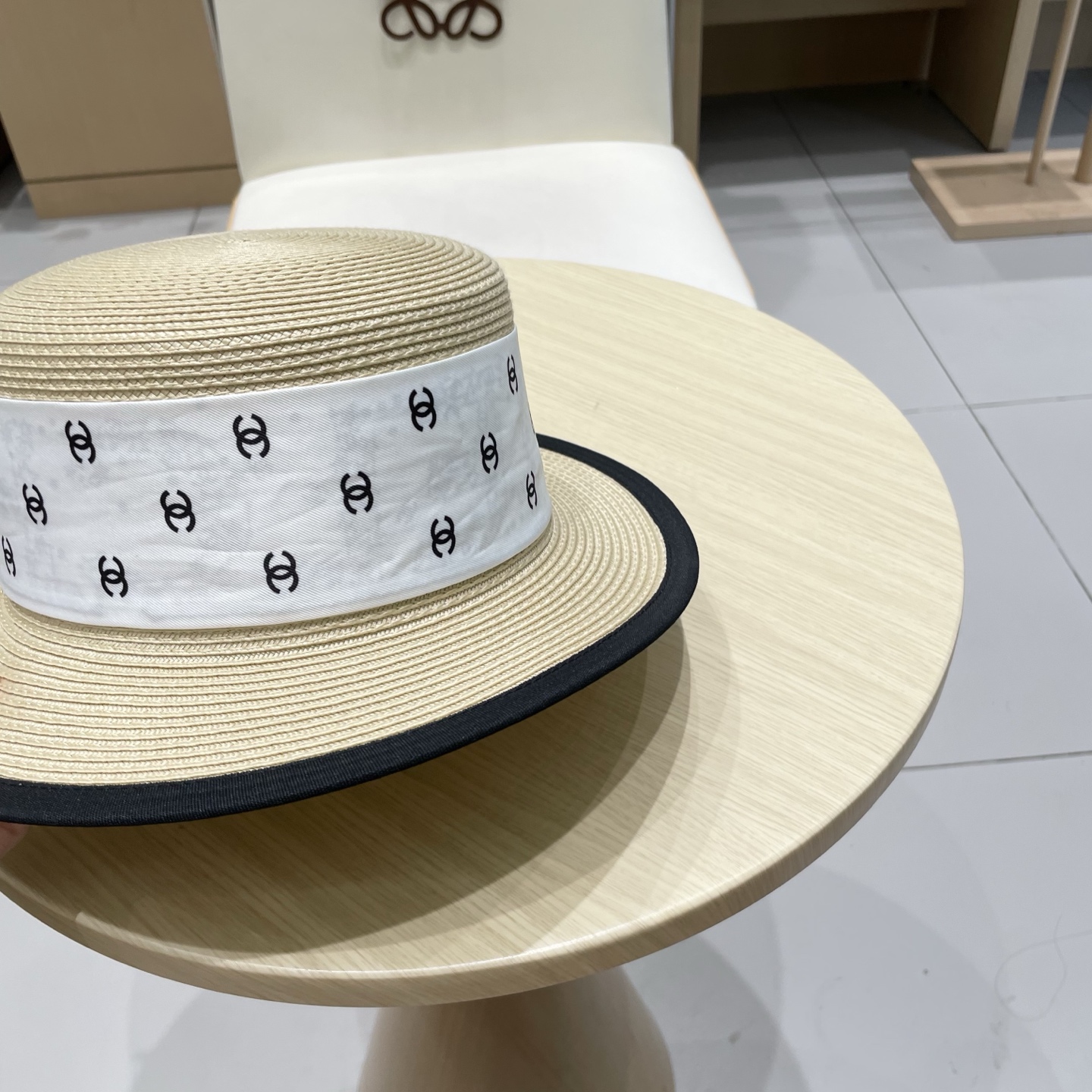  Chanel香奈儿丝带新款草帽，头围57cm