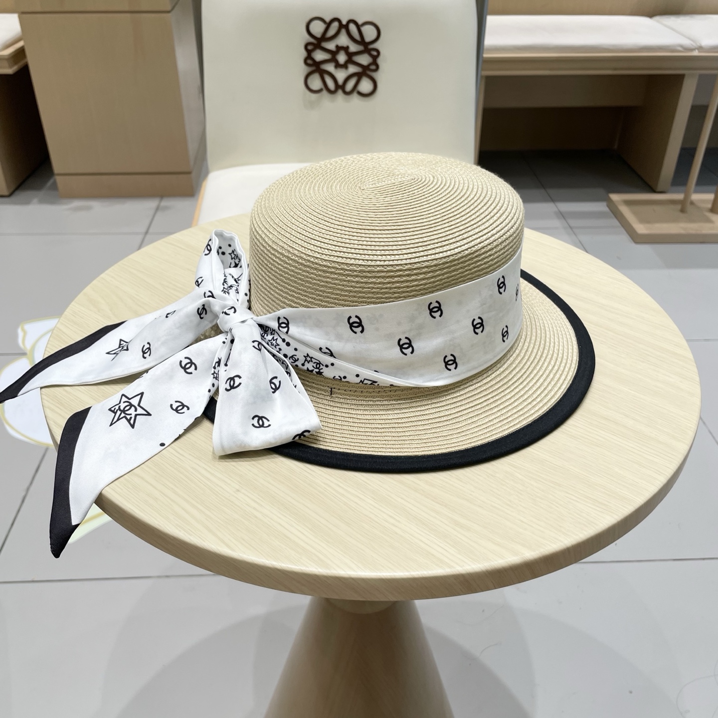  Chanel香奈儿丝带新款草帽，头围57cm