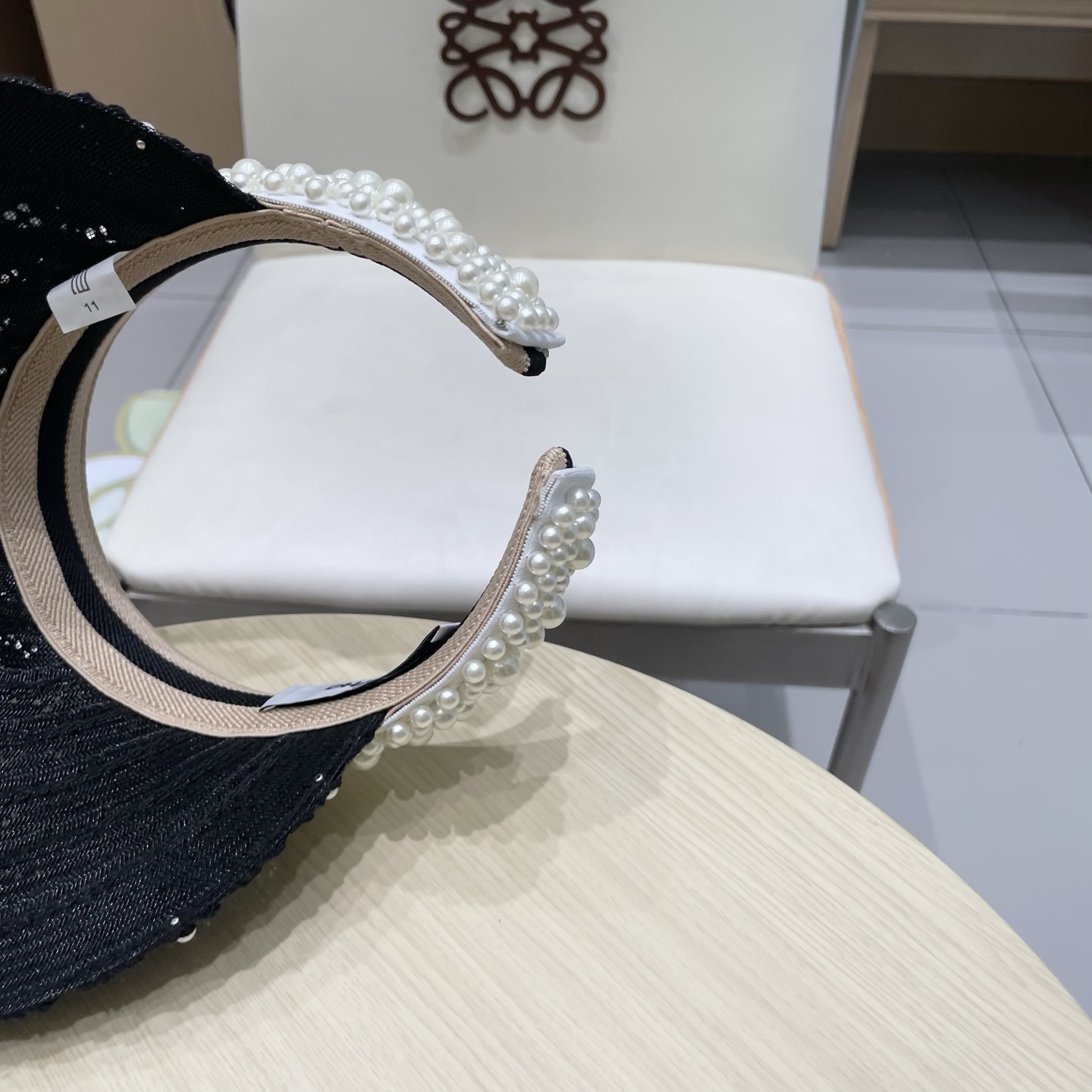  cahnel香奈儿仙女款海边度假蕾丝珍珠空顶防晒帽女名媛气质沙滩防紫外线太阳帽