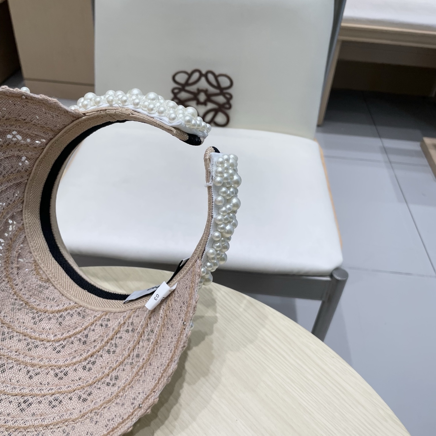  cahnel香奈儿仙女款海边度假蕾丝珍珠空顶防晒帽女名媛气质沙滩防紫外线太阳帽