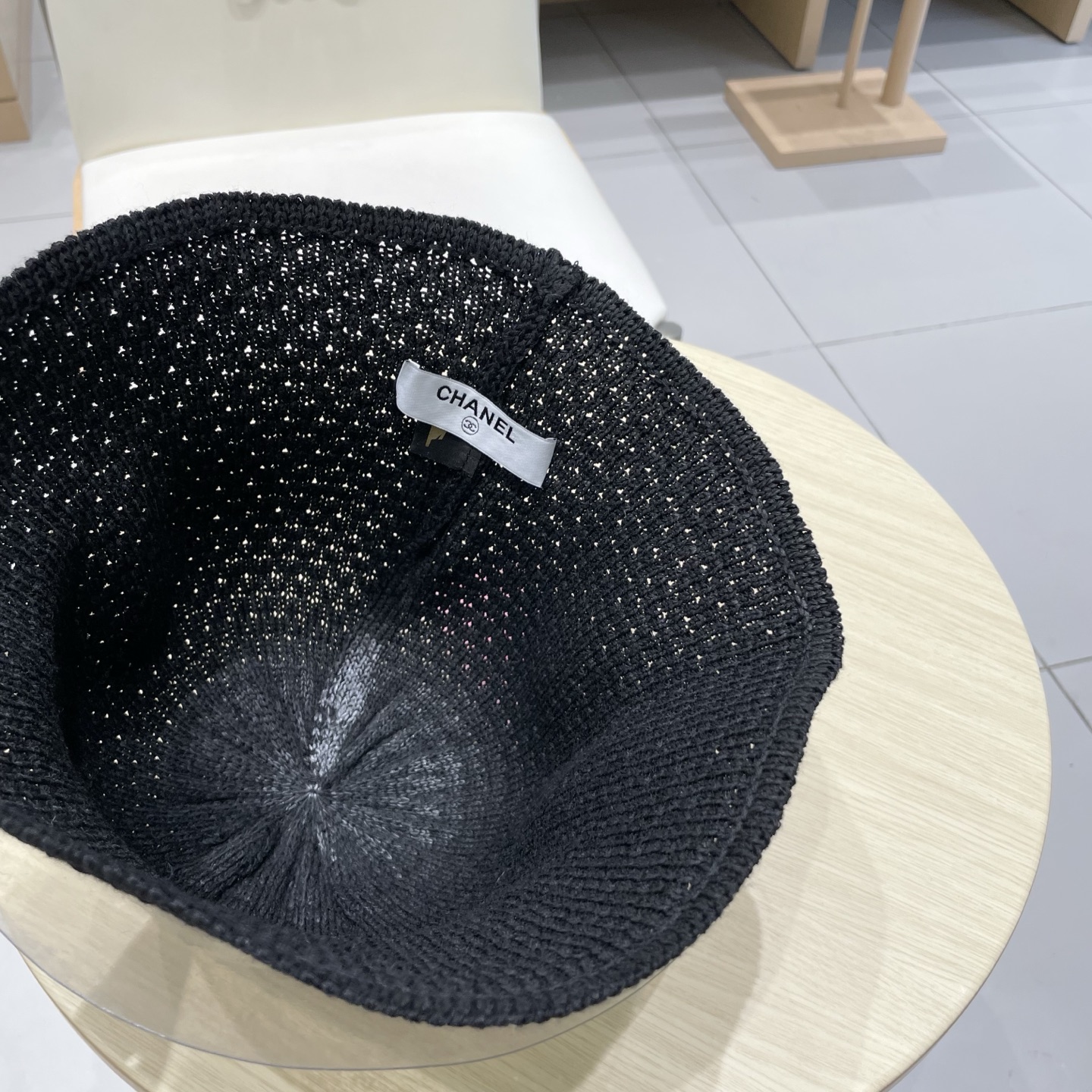 chanel香奈儿高品质日系百搭编织渔夫帽女显脸小透气太阳帽防晒洋气水桶草帽潮