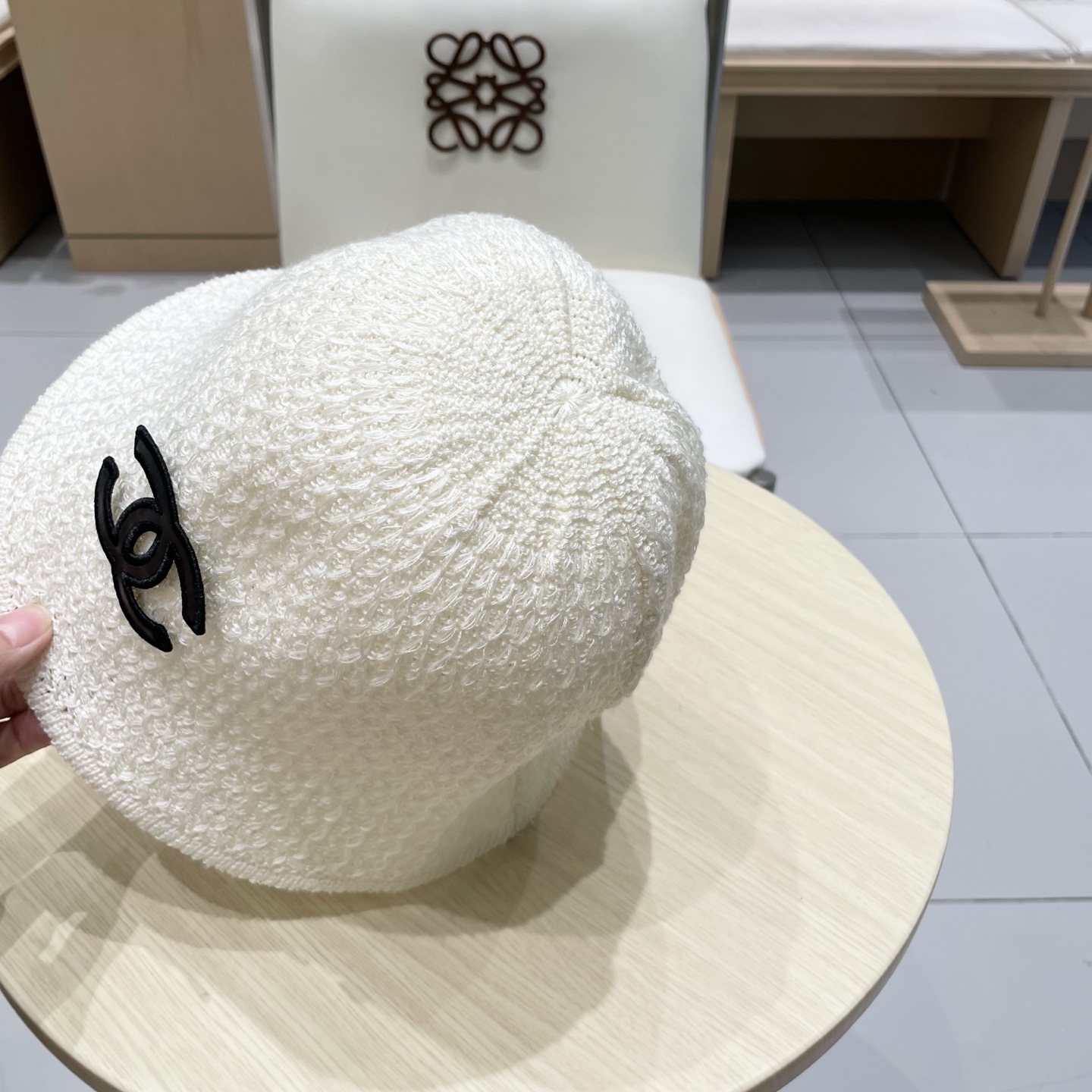 chanel香奈儿高品质日系百搭编织渔夫帽女显脸小透气太阳帽防晒洋气水桶草帽潮