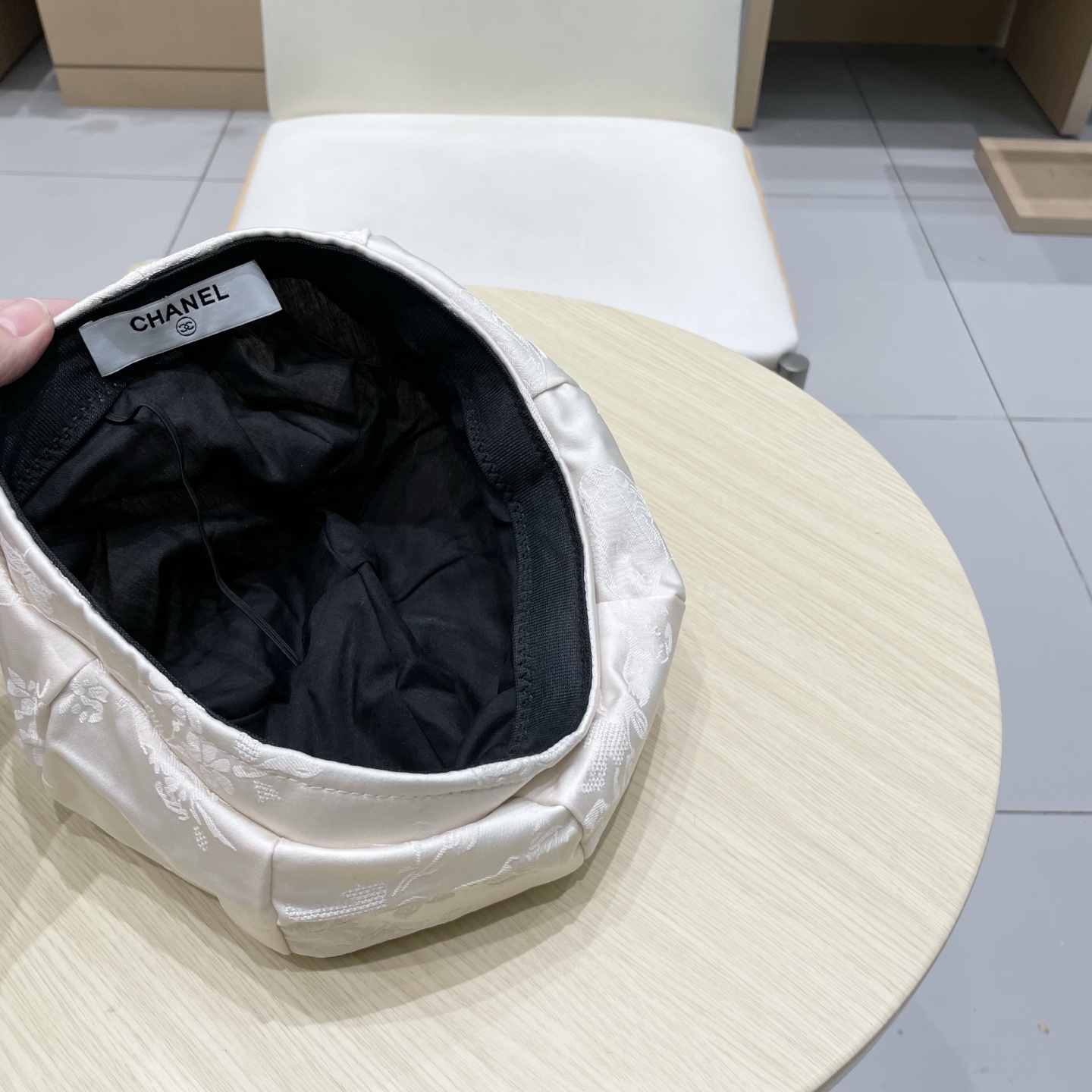  chanel香奈儿新中式国风提花贝雷帽大头围显脸小名媛春夏绸缎感八角帽