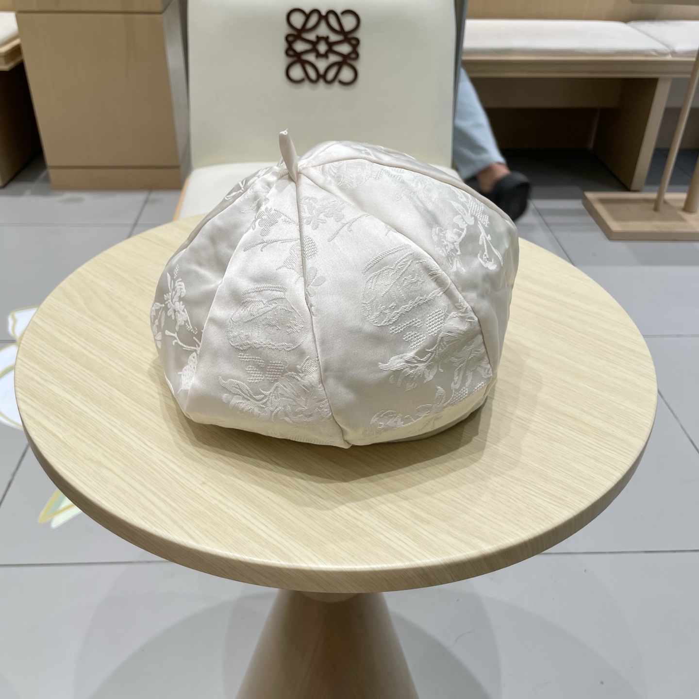  chanel香奈儿新中式国风提花贝雷帽大头围显脸小名媛春夏绸缎感八角帽