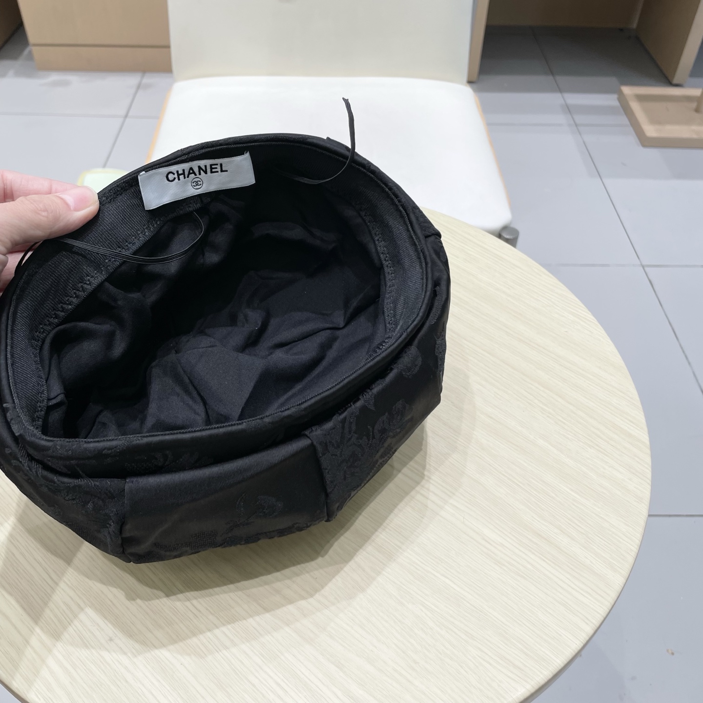  chanel香奈儿新中式国风提花贝雷帽大头围显脸小名媛春夏绸缎感八角帽