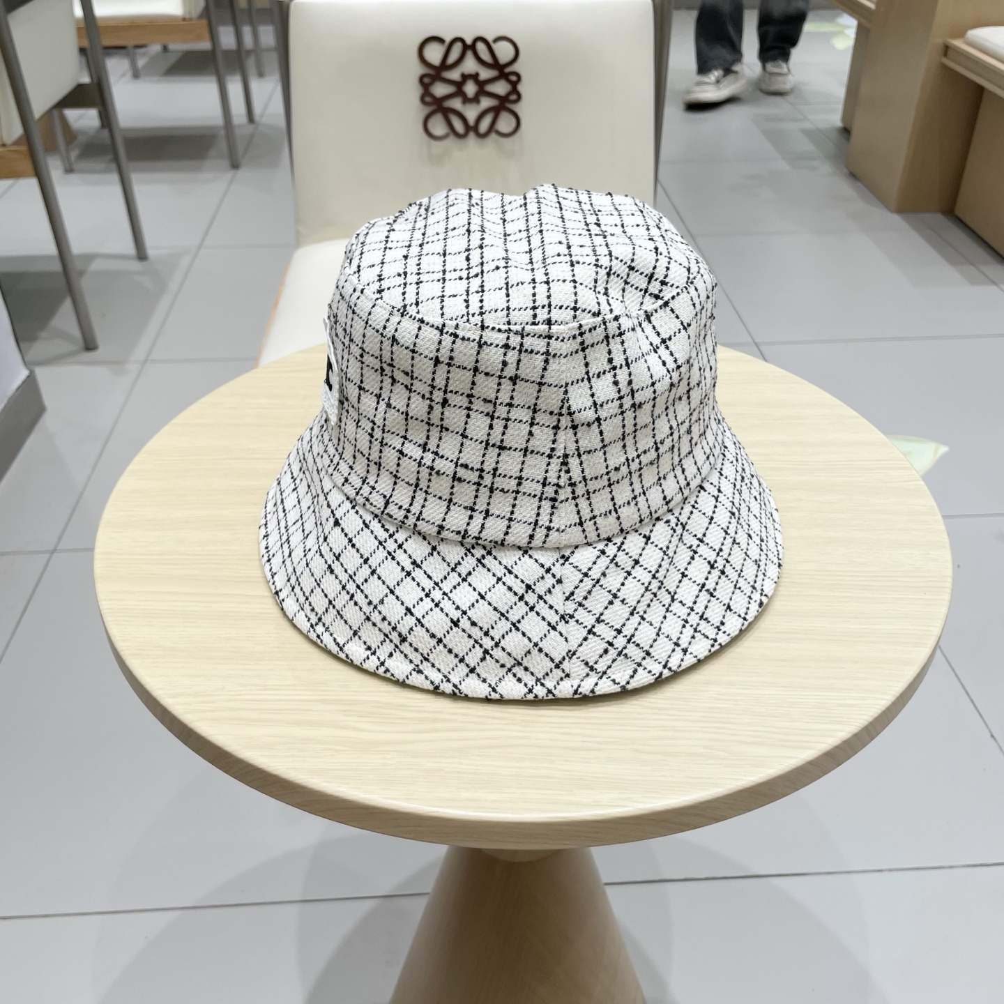  塞琳celine2025秋季新款小香风格纹厚实渔夫帽百搭遮阳显脸小气质淑女盆帽女