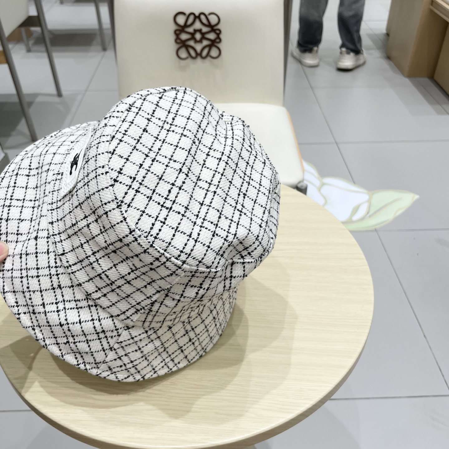  塞琳celine2025秋季新款小香风格纹厚实渔夫帽百搭遮阳显脸小气质淑女盆帽女