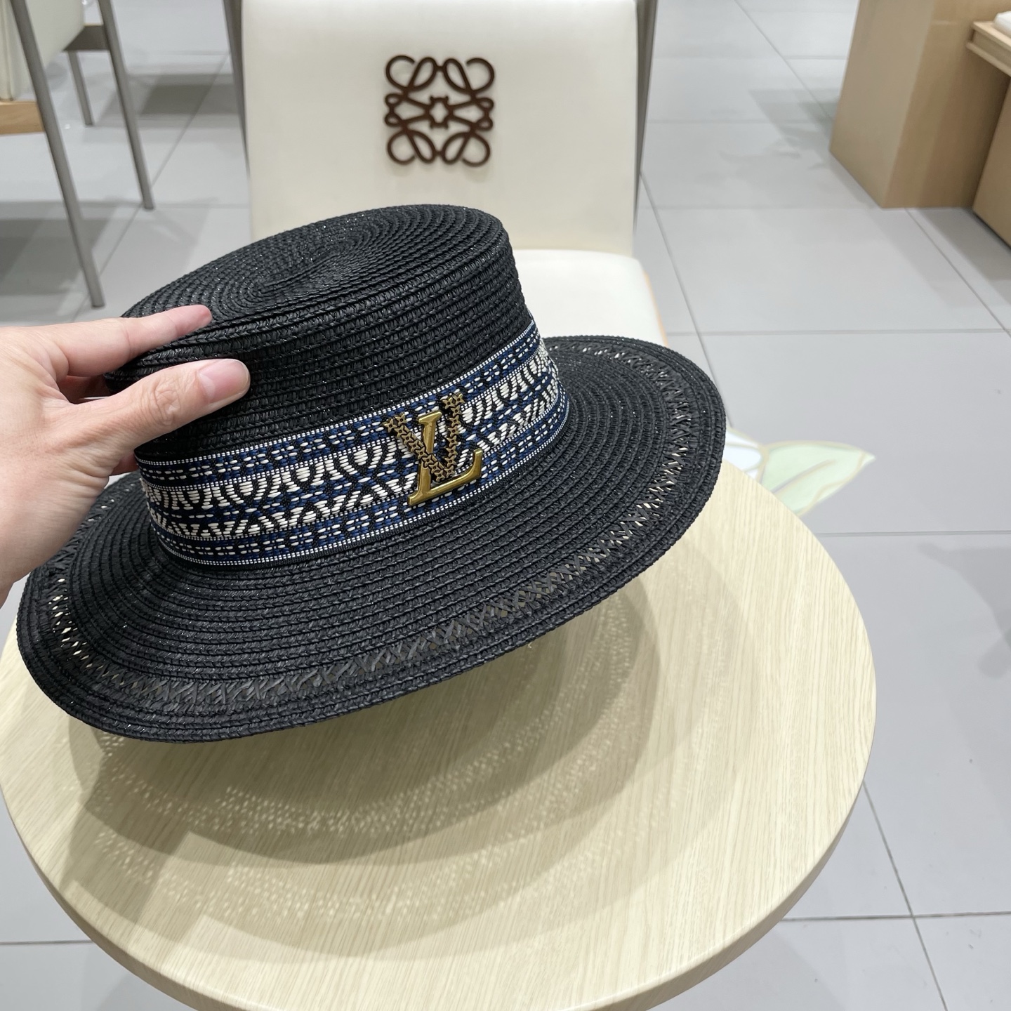  Lv路易威登新款草帽，台湾PP草礼帽 ，高端定制。头围57cm